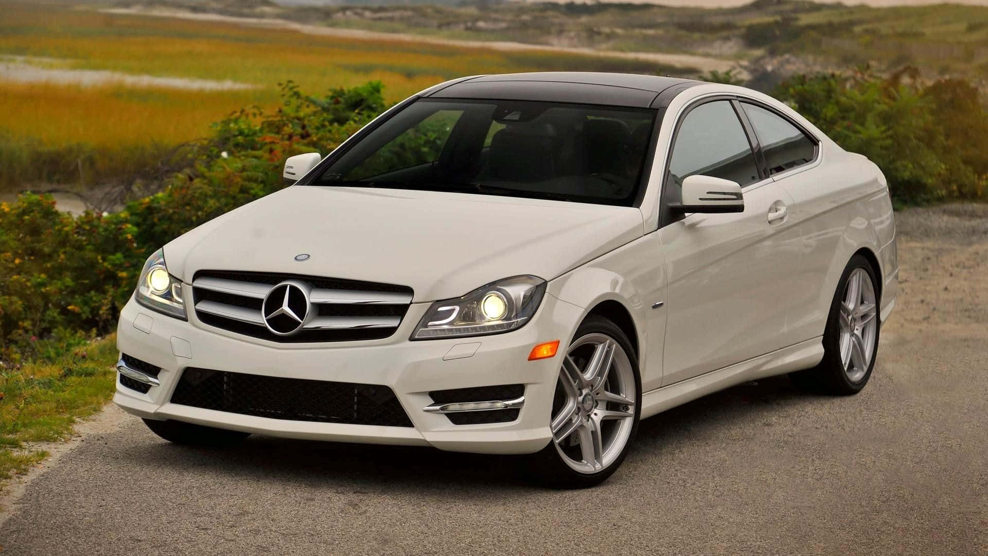 Mercedes Benz, 2013 C Class, white, Full HD Desktop Wallpaper