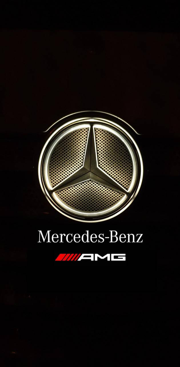 Mercedes-Benz AMG, logo, glowing, HD Phone Wallpaper