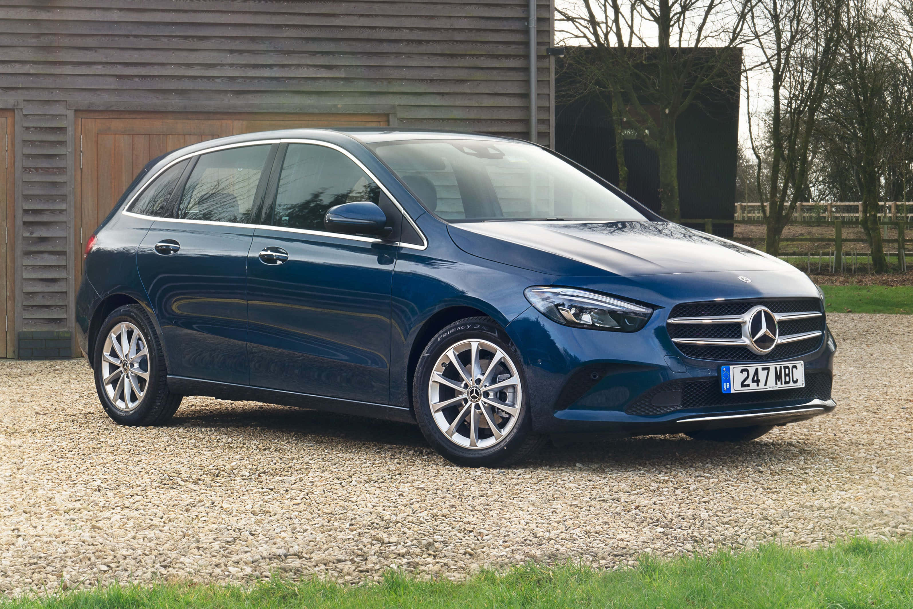 Mercedes-Benz B-Class, blue, station wagon, 2K Desktop Wallpaper