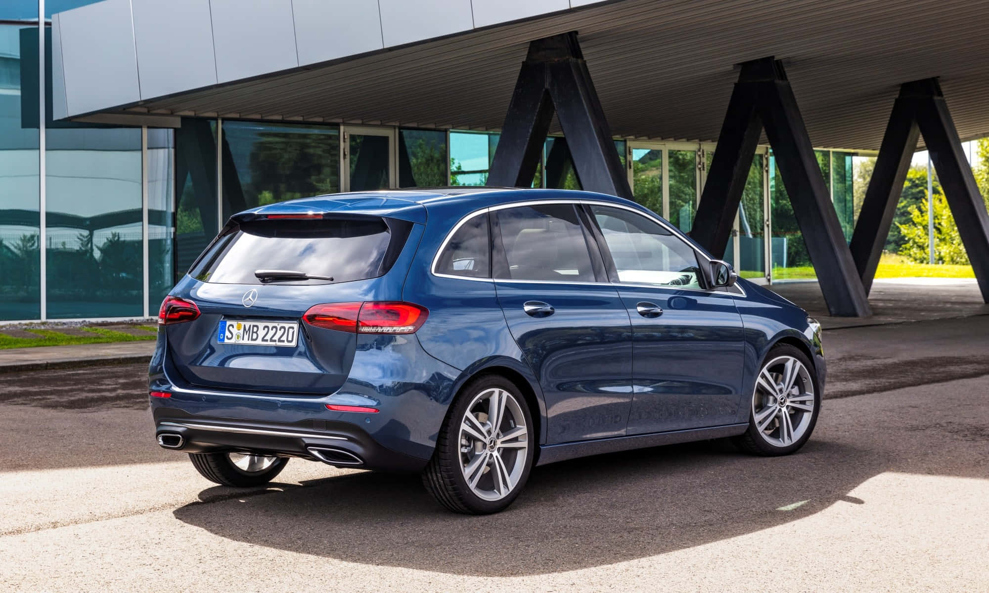 Mercedes-Benz B-Class, blue, station wagon, Full HD Desktop Wallpaper