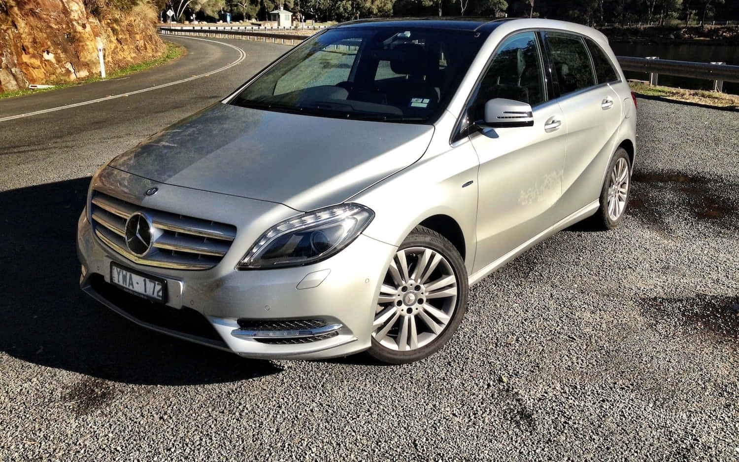 Mercedes-Benz B-class, silver, station wagon, HD Desktop Wallpaper