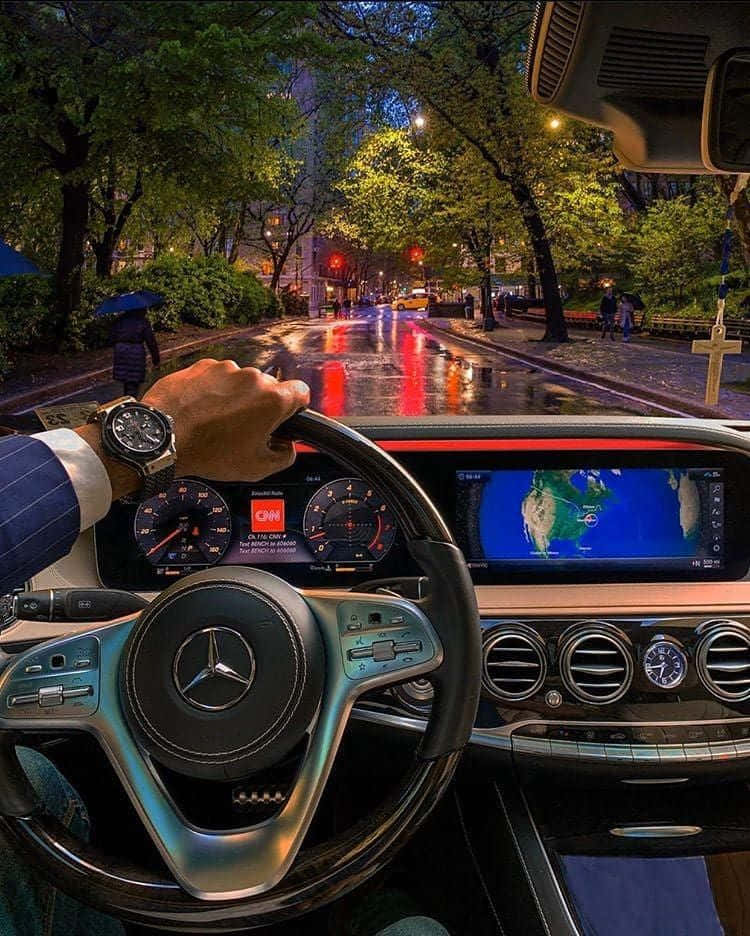 Mercedes Benz S-class, steering wheel, luxury car, SD Phone Wallpaper
