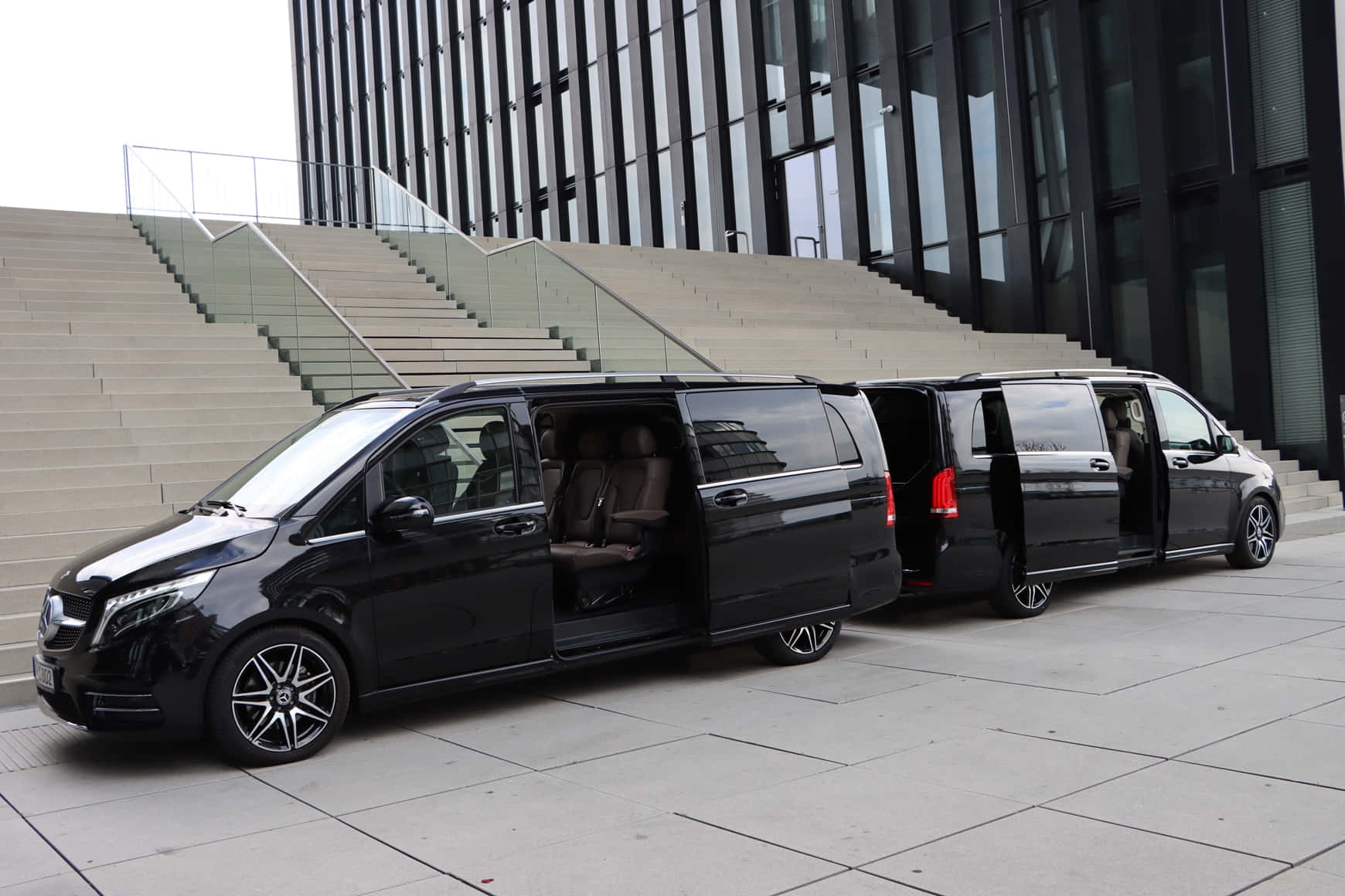 Mercedes Benz V-class, black, luxury limo vans, HD Desktop Wallpaper