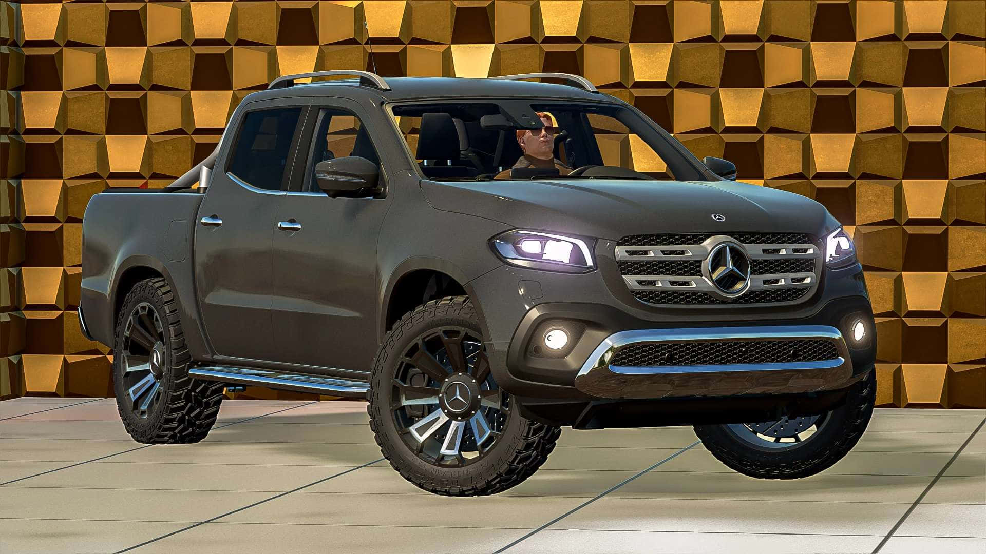 Mercedes Benz X-Class, dark gray, large off-road tires, Full HD Desktop Wallpaper