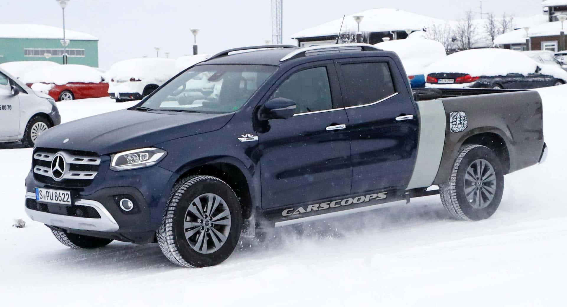 Mercedes Benz X-class, dark blue, pickup truck, Full HD Desktop Wallpaper