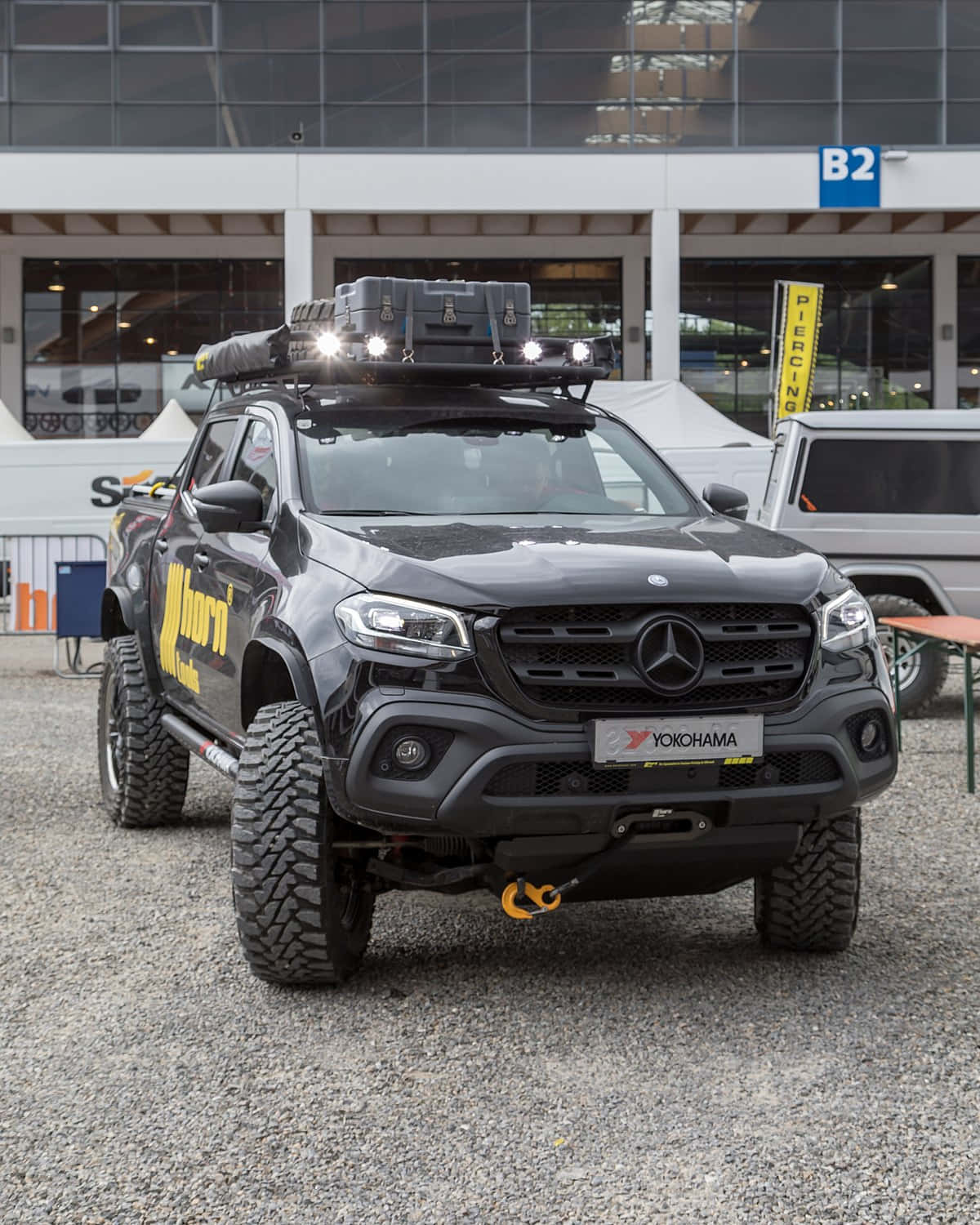 Mercedes Benz X-Class, black, oversized tires, HD Phone Wallpaper