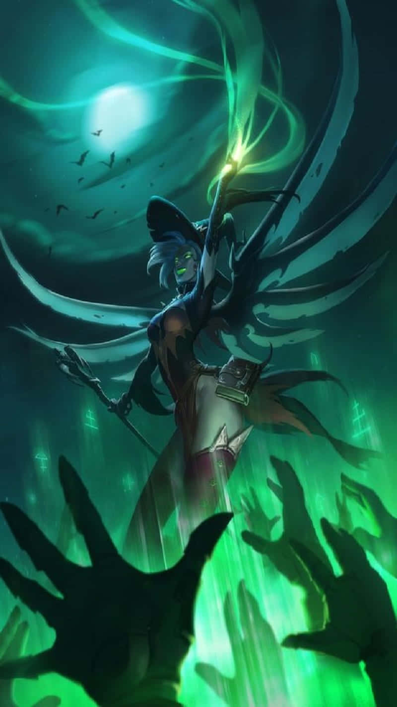 Mercy Overwatch, glowing green eyes, wings, HD Phone Wallpaper