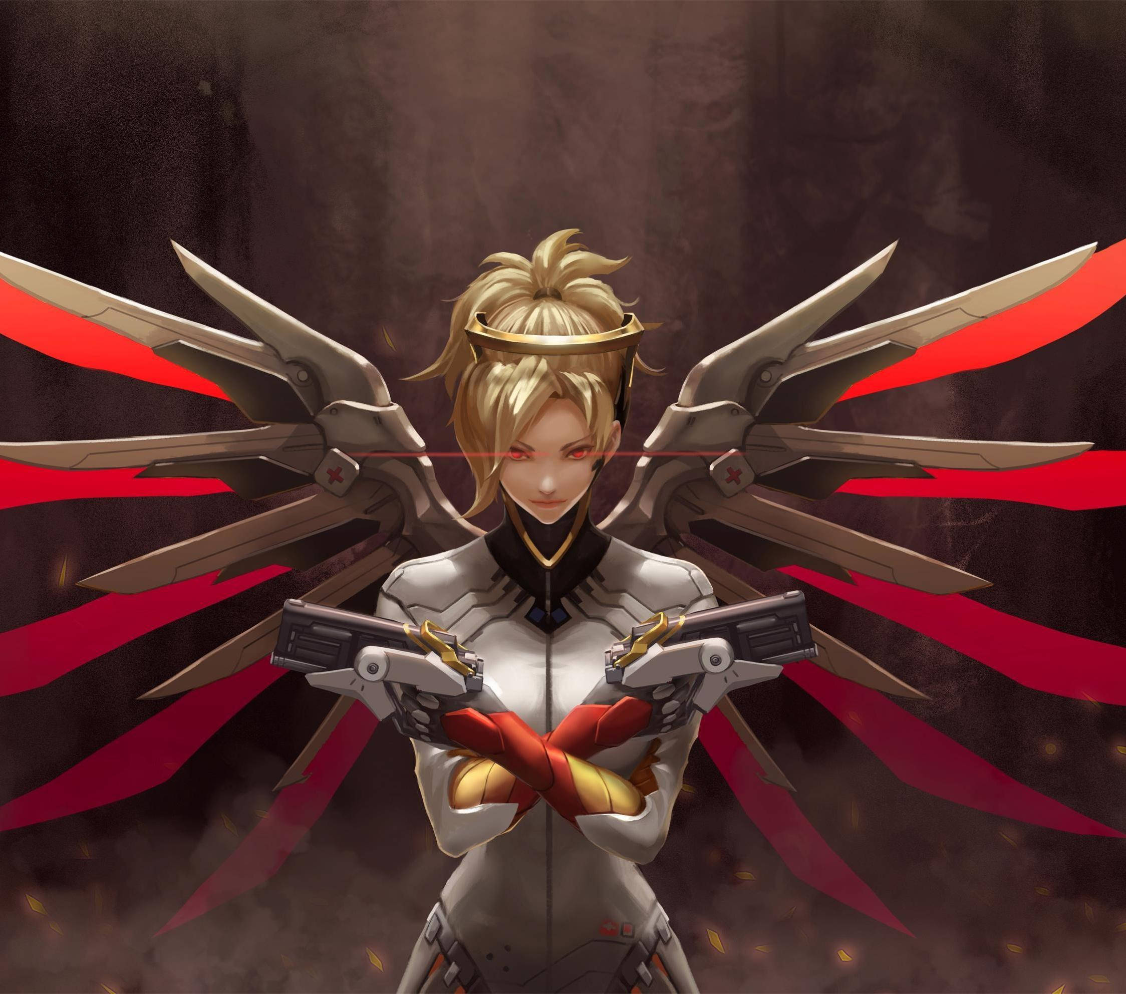 Mercy, Overwatch 2, anime warrior, Full HD Desktop Wallpaper