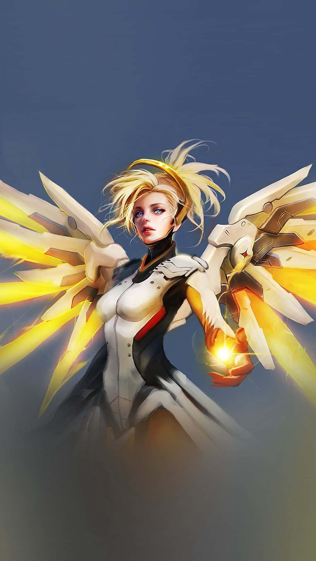 Mercy, Overwatch, mechanical wings, Full HD Phone Wallpaper