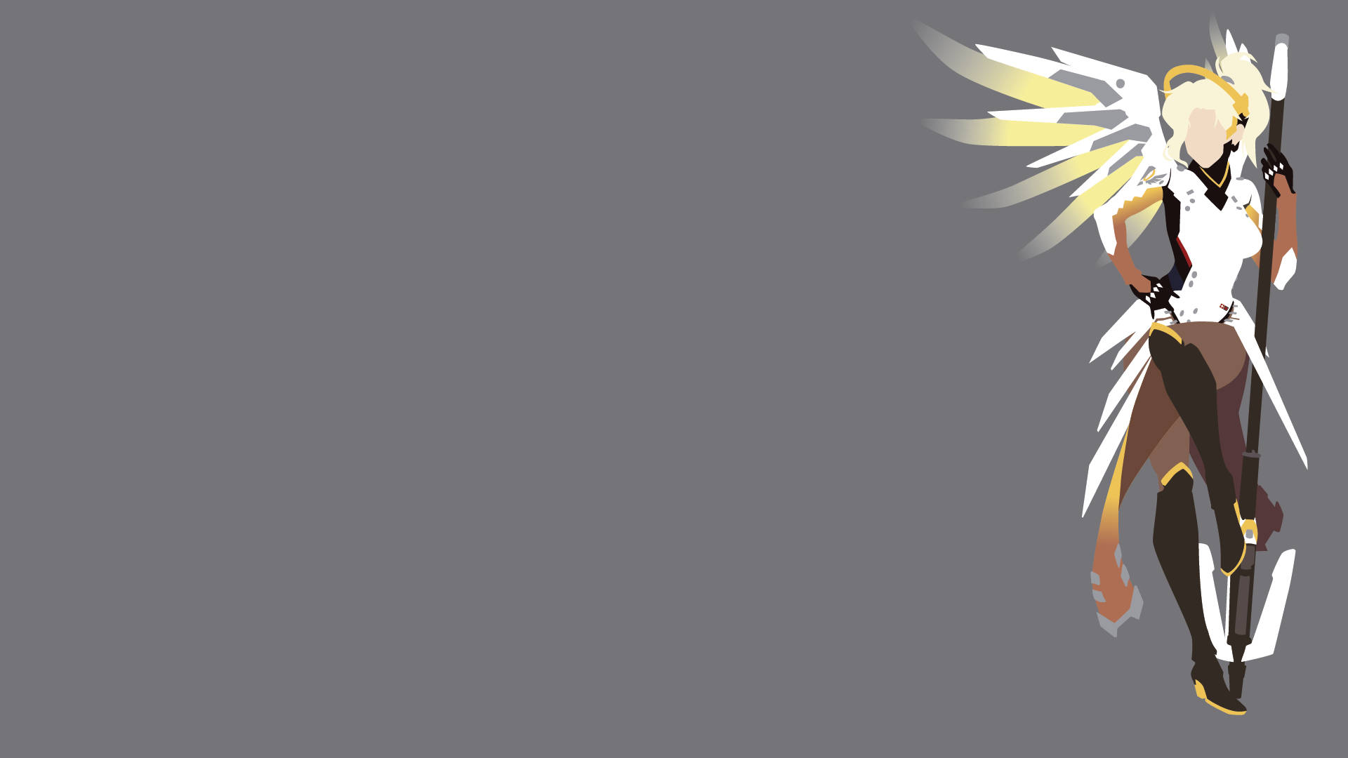 Mercy, Overwatch, anime angel, Full HD Desktop Wallpaper