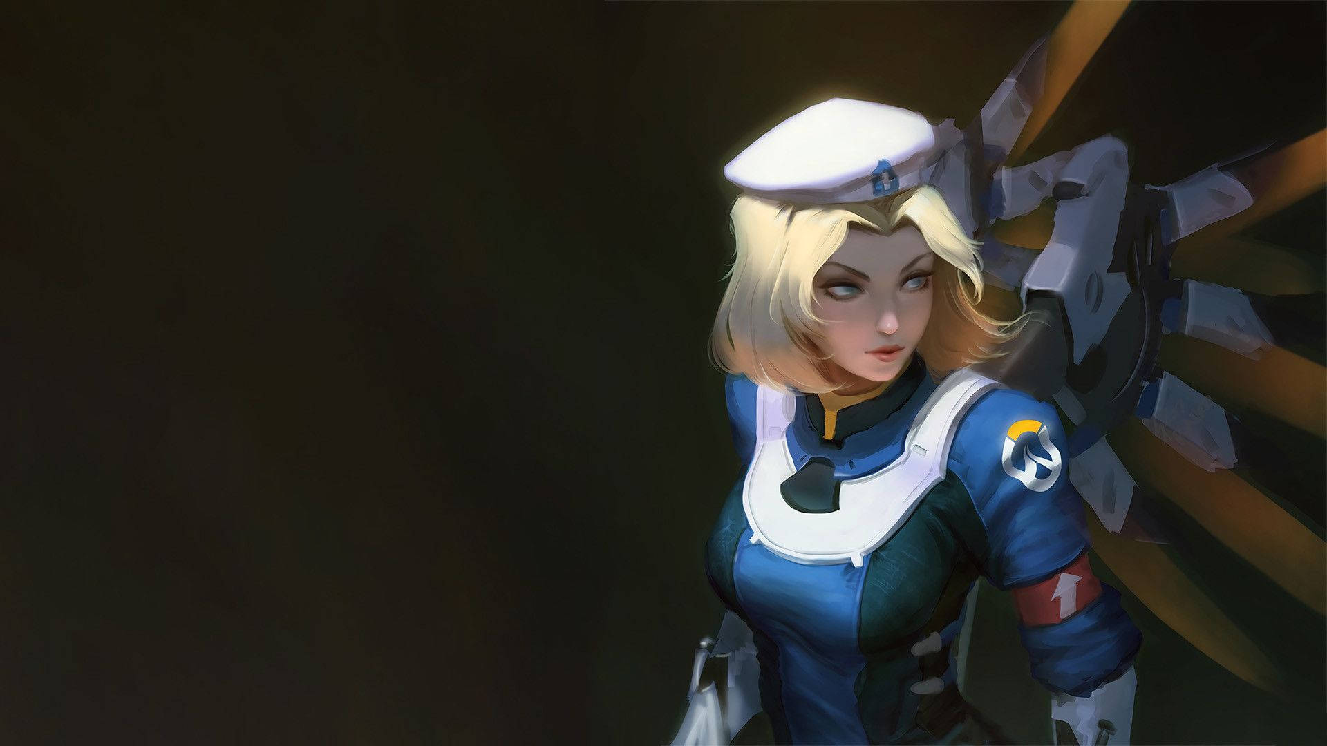 Mercy, Overwatch, combat medic ziegler skin, Full HD Desktop Wallpaper