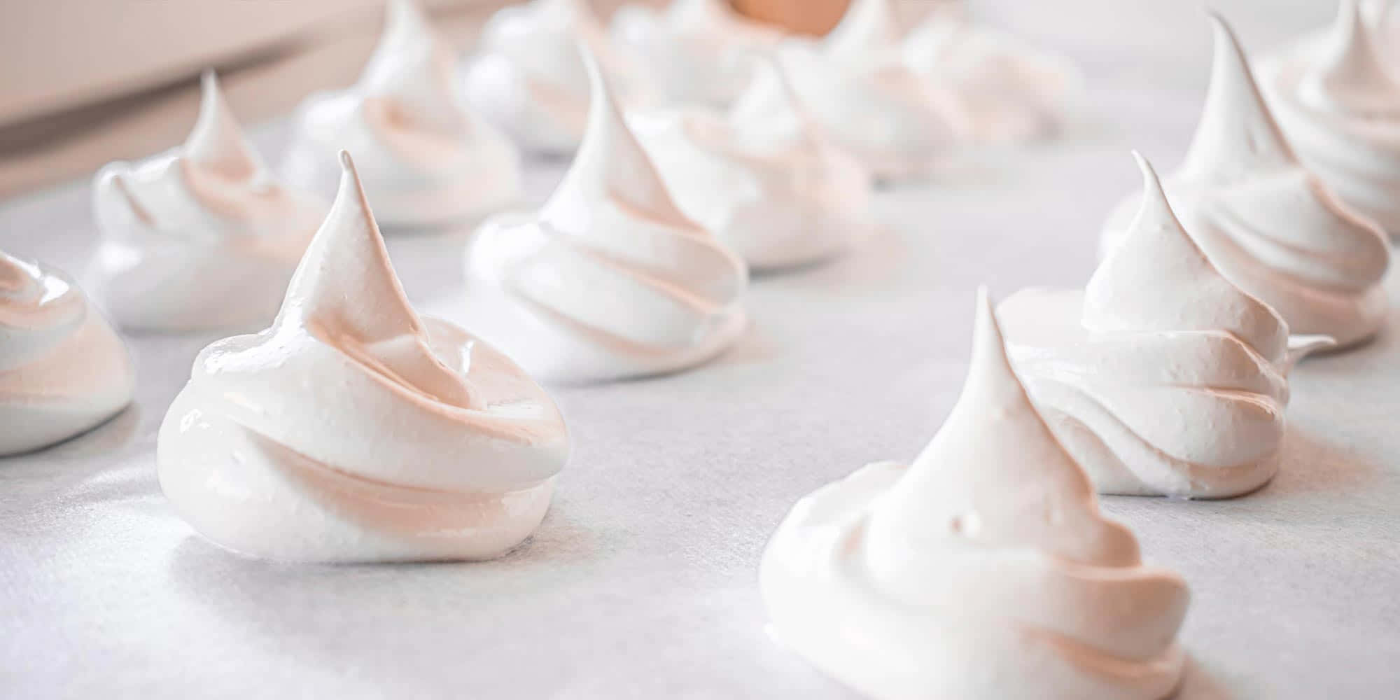 meringue, white meringue kisses, parchment paper, Full HD Desktop Wallpaper