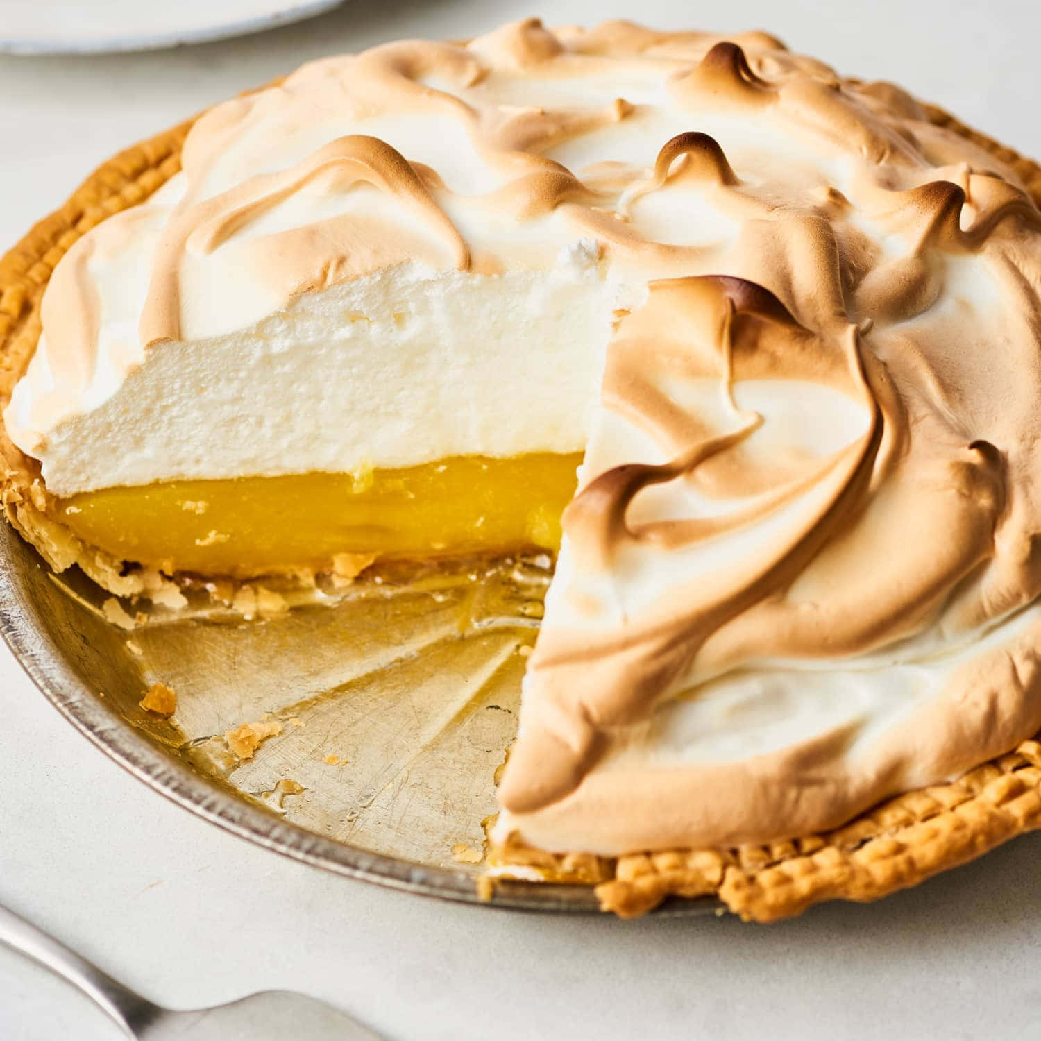 meringue, lemon pie, creamy yellow filling, HD Desktop Wallpaper