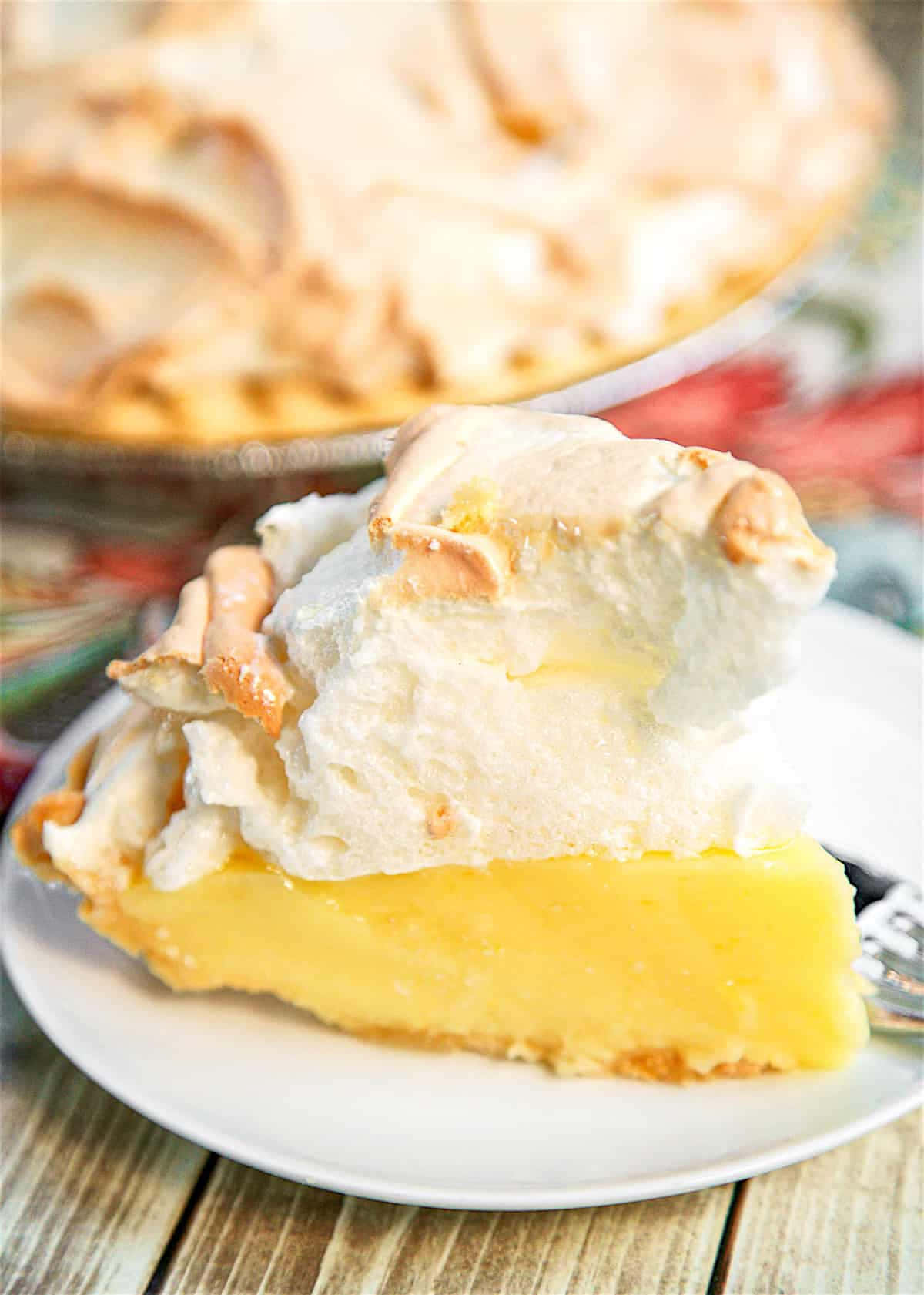 lemon meringue pie, toasted peaks, white plate, HD Phone Wallpaper