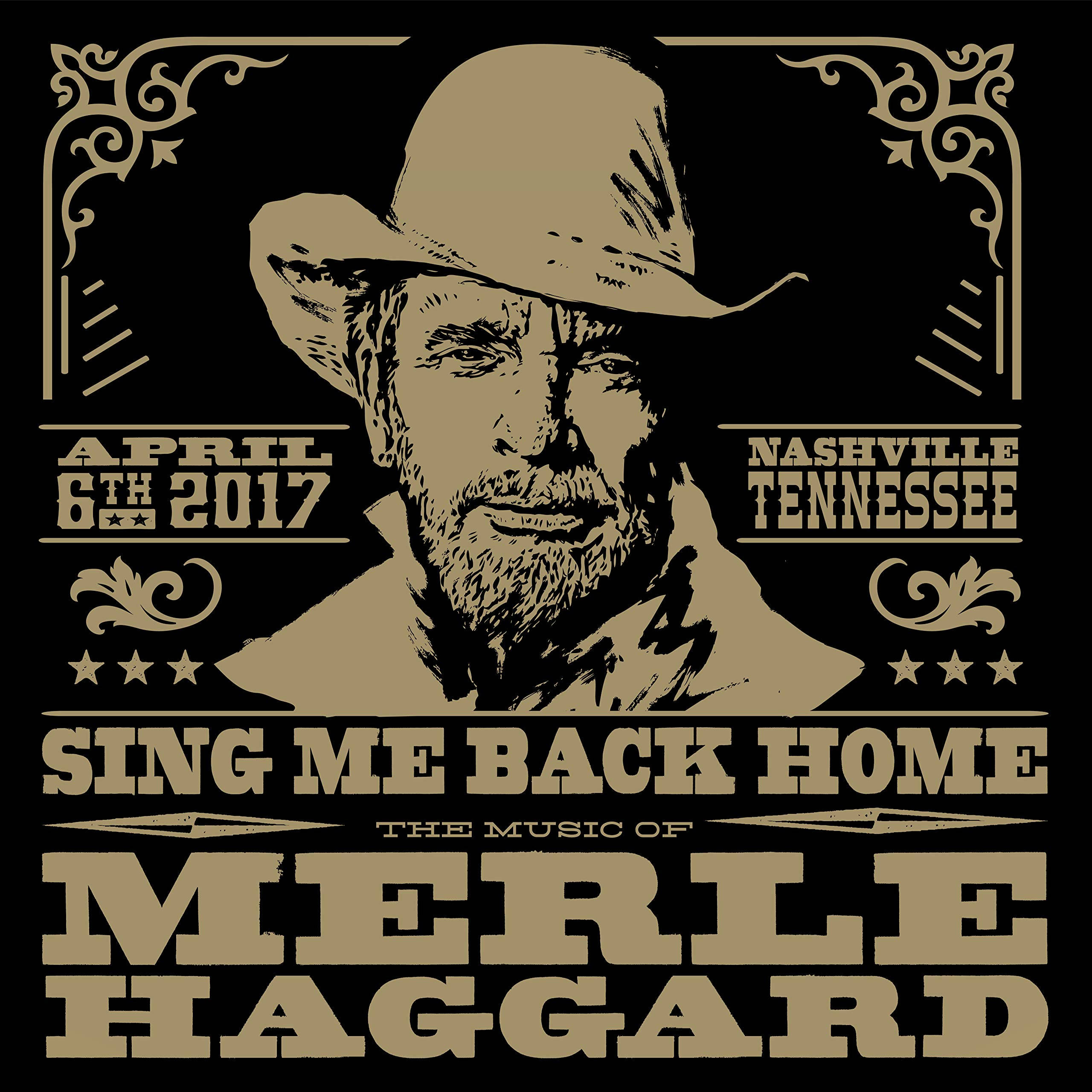 Merle Haggard, cowboy hat, sepia-toned, 2K Desktop Wallpaper