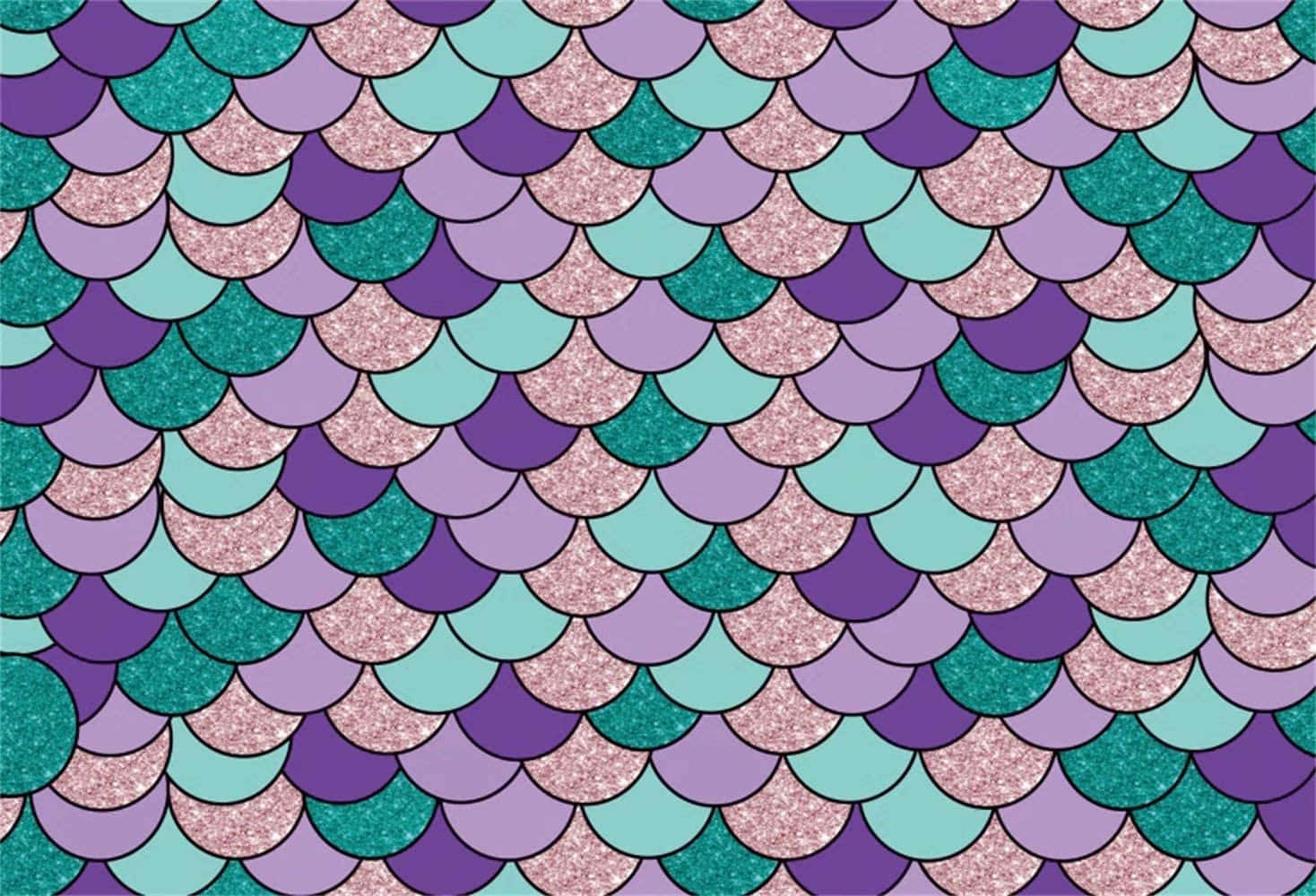 Mermaid Glitter, glittery teal purple, pink hues, HD Desktop Wallpaper