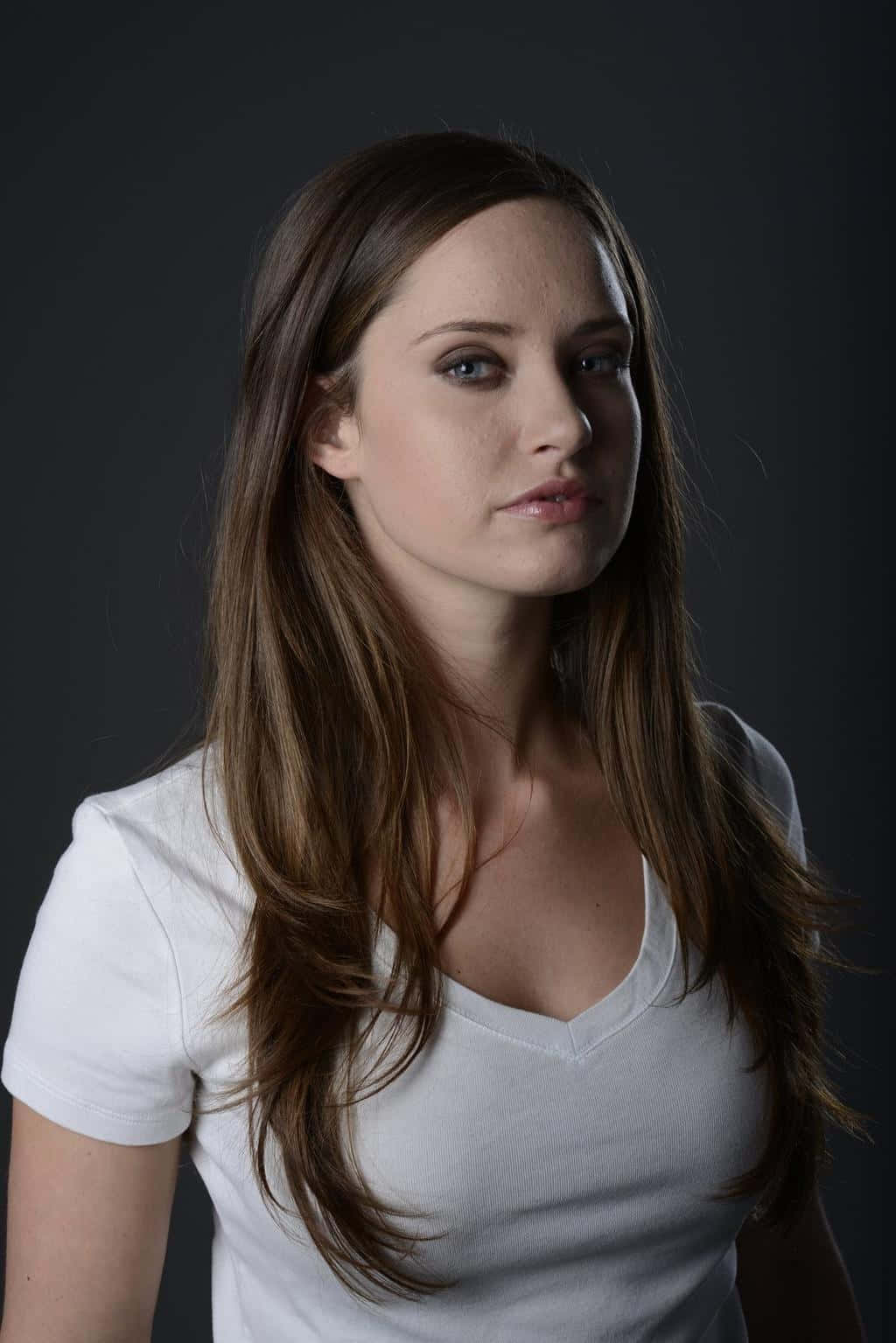Merritt Patterson, portrait studio shoot, long brown hair, HD Phone Wallpaper