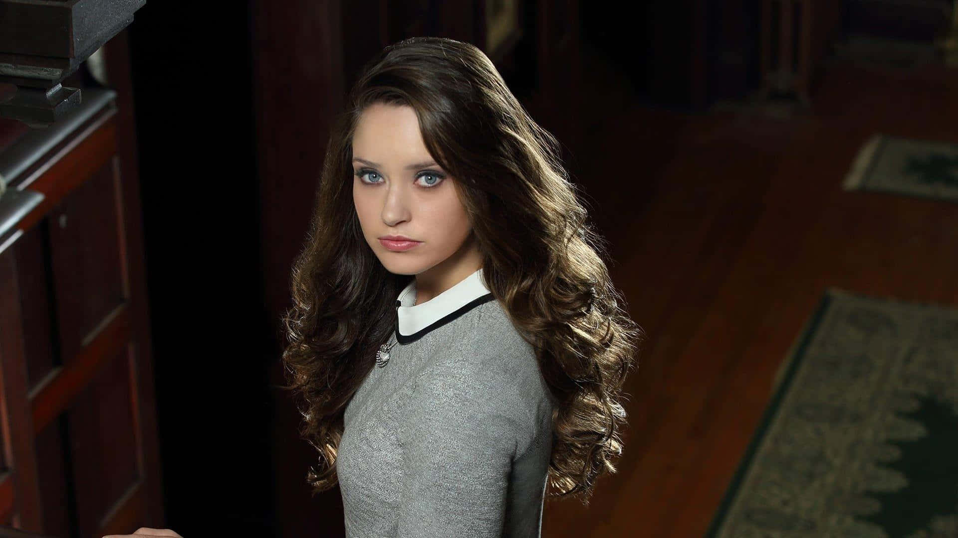 Merritt Patterson, long wavy brown hair, striking blue eyes, Full HD Desktop Wallpaper