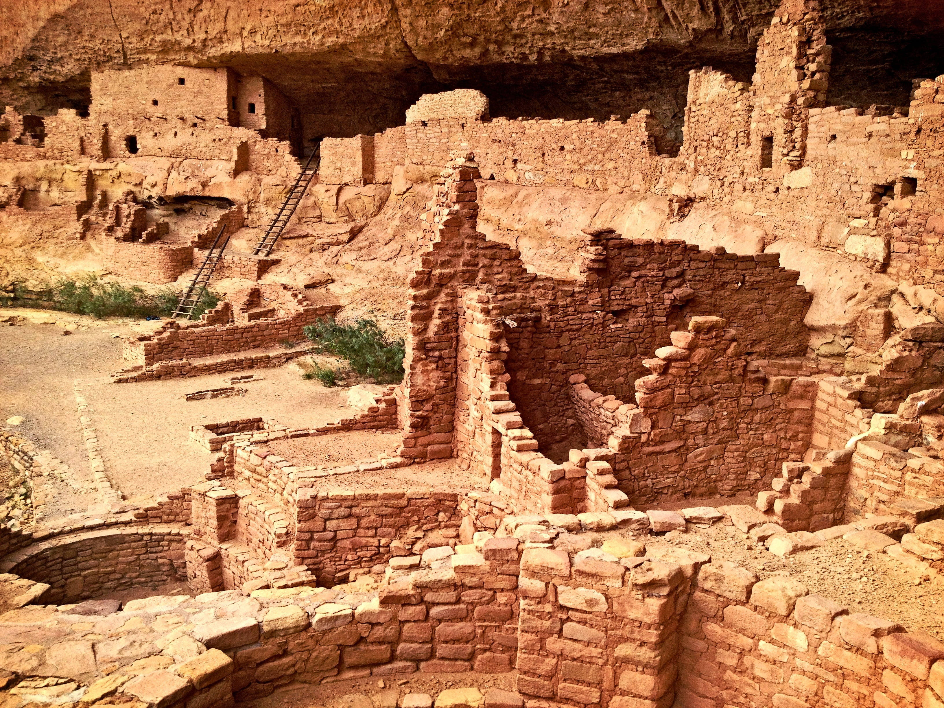 Mesa Verde, cliff dwellings, stone walls, 2K Desktop Wallpaper