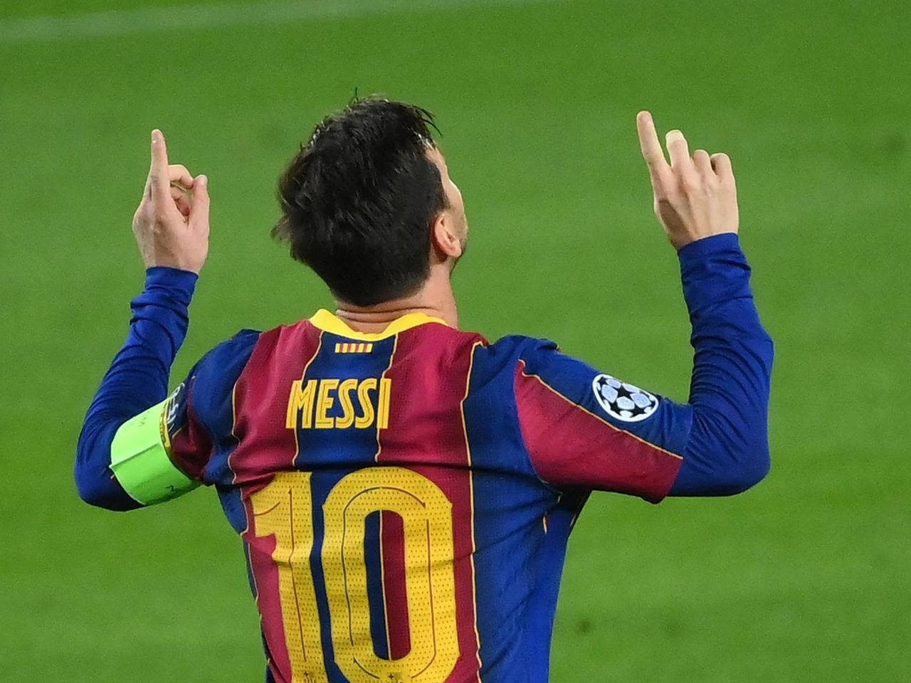 Messi 2021, blue and red jersey, MESSI, HD Desktop Wallpaper