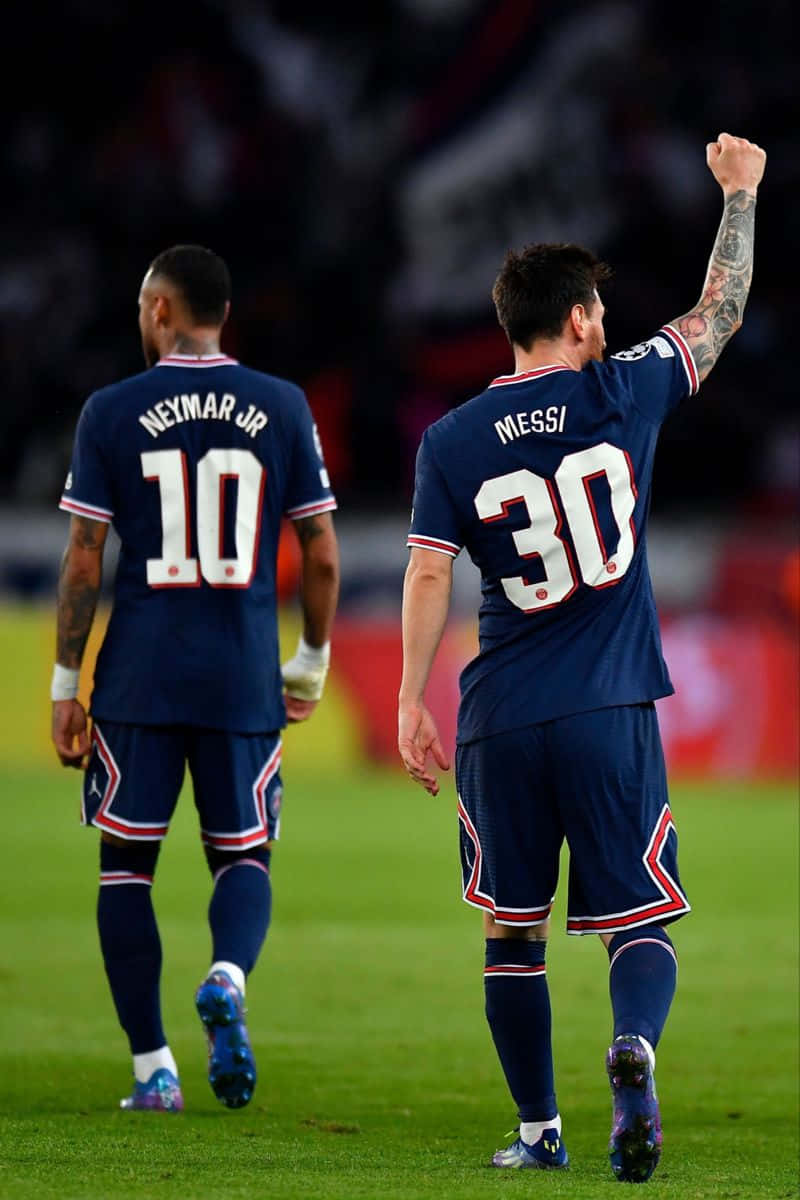 Messi, Neymar, blue jerseys, SD Phone Wallpaper