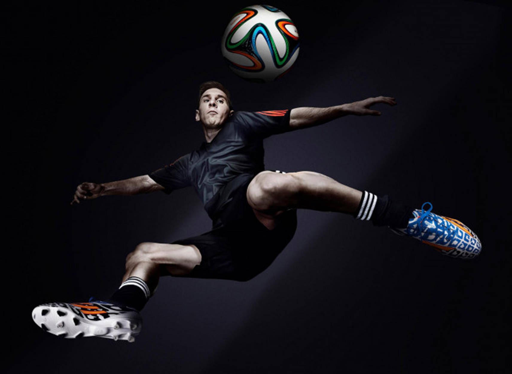 Messi Argentina, black theme, soccer player, HD Desktop Wallpaper