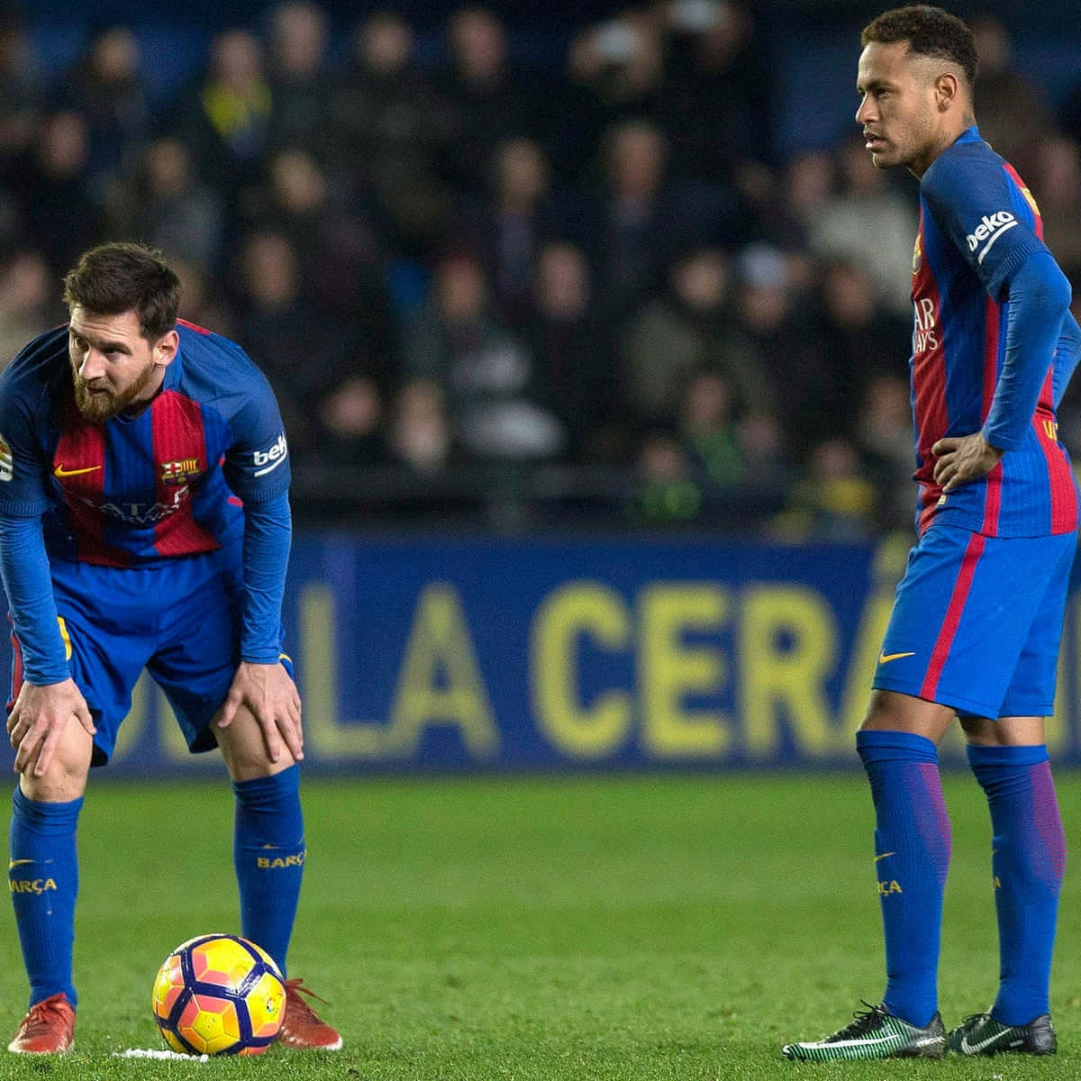 Messi, free kick, green pitch, SD Desktop Wallpaper