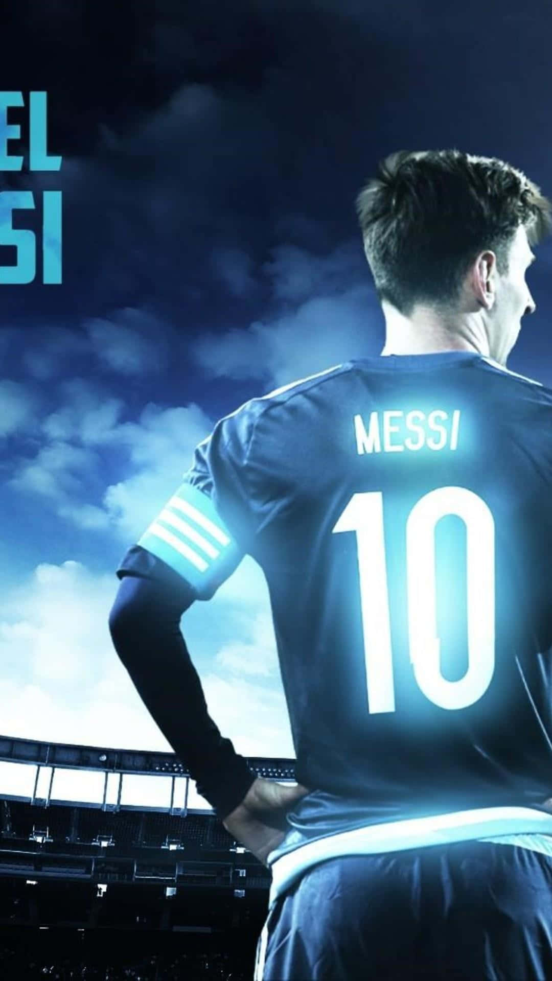 Messi, number 10, blue jersey, Full HD Phone Wallpaper