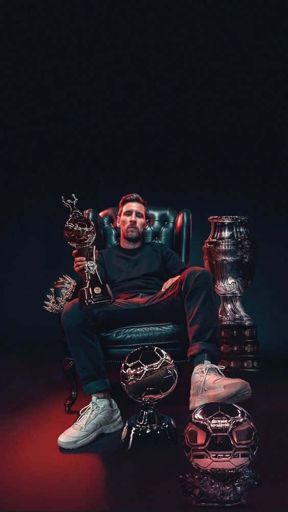 Messi iPhone, football, G.O.A.T., SD Phone Wallpaper