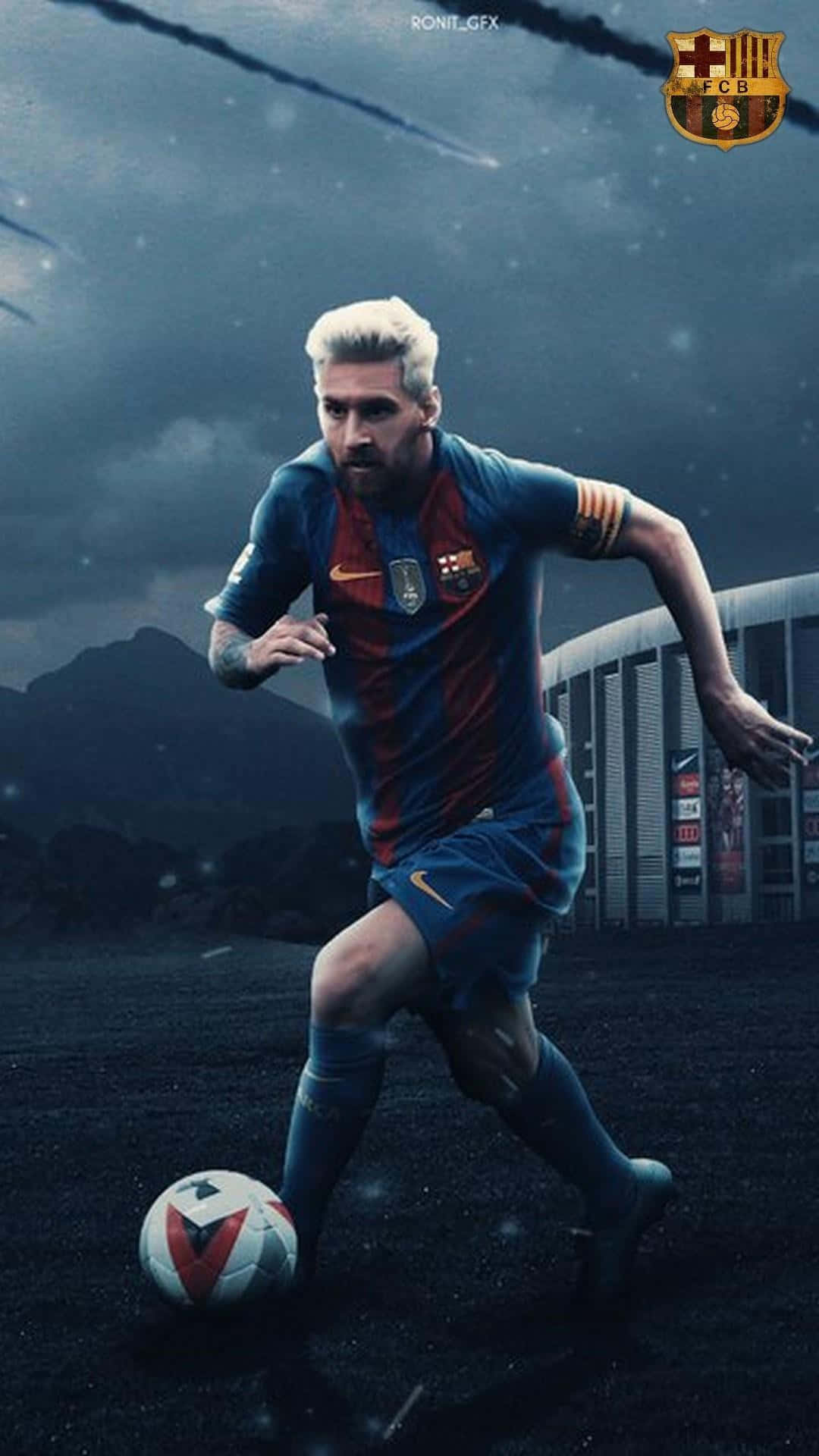 Messi, iPhone, blue and red striped jersey, Full HD Phone Wallpaper