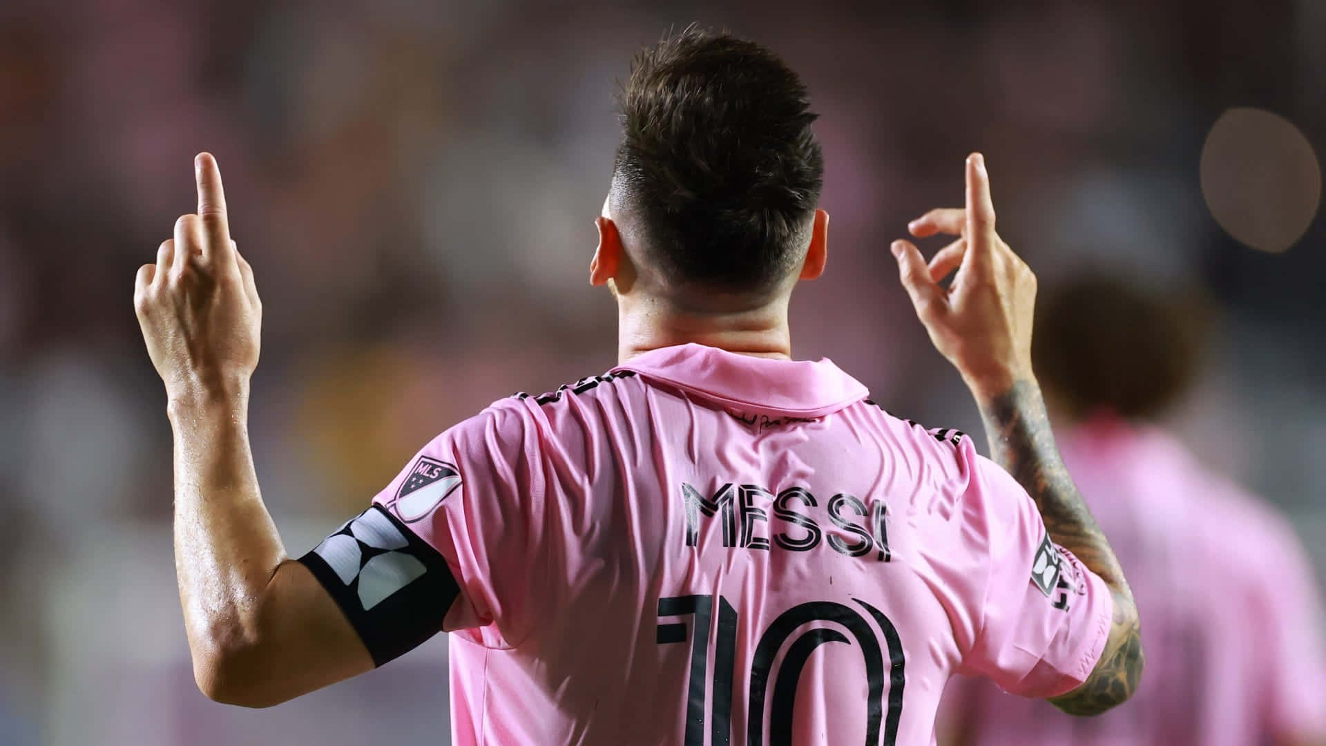 Messi, pink jersey, number10, Full HD Desktop Wallpaper
