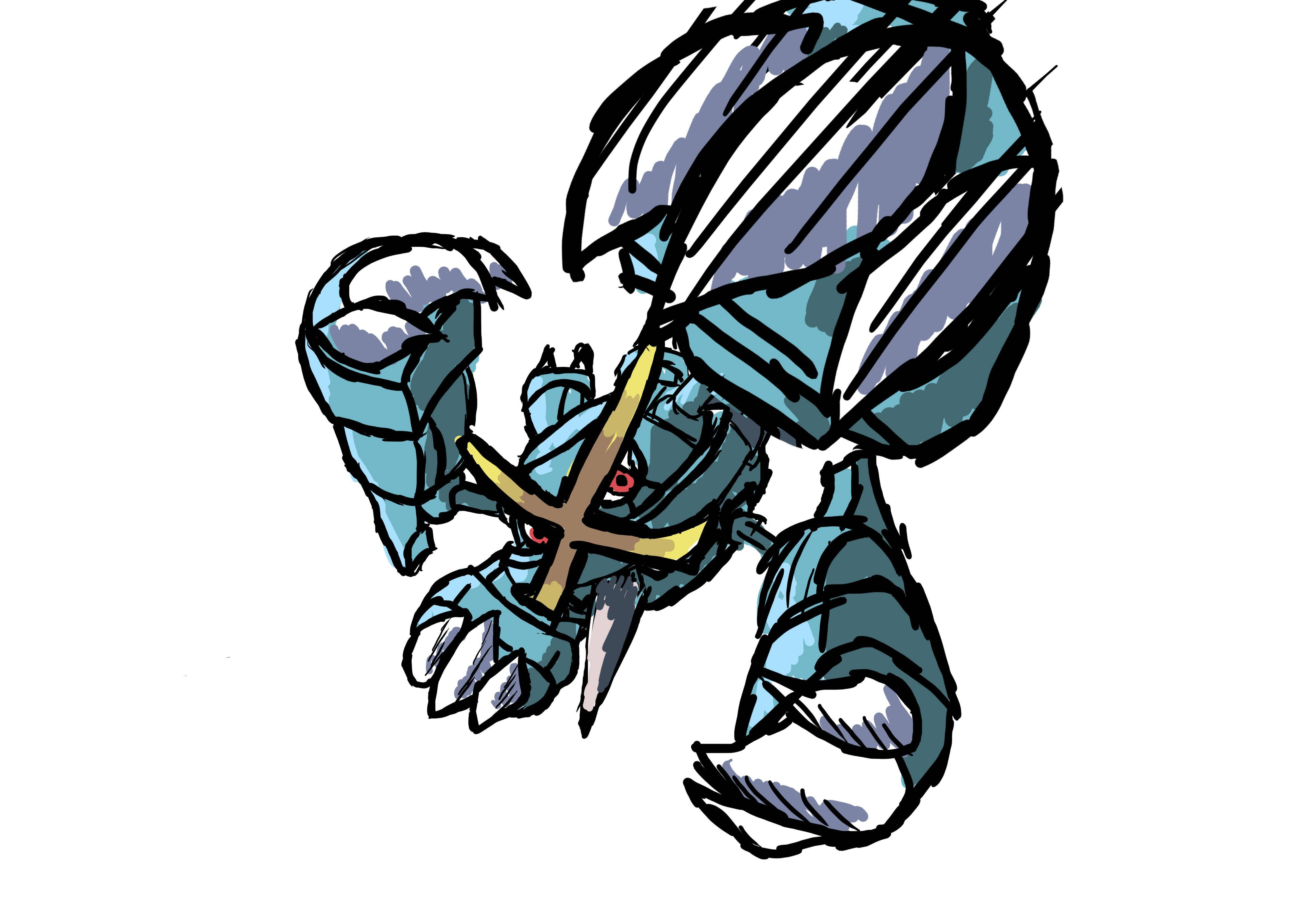 Metagross, blue armored creature, red eyes, 4K Desktop Wallpaper