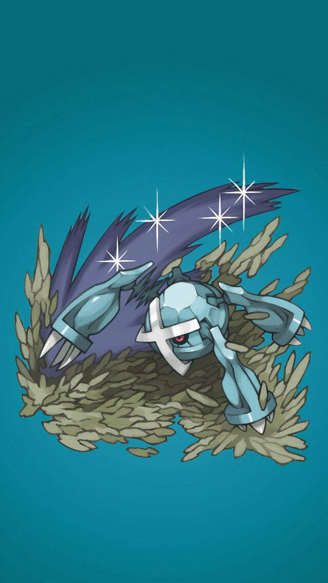 Metagross, blue and purple, sharp claws, SD Phone Wallpaper