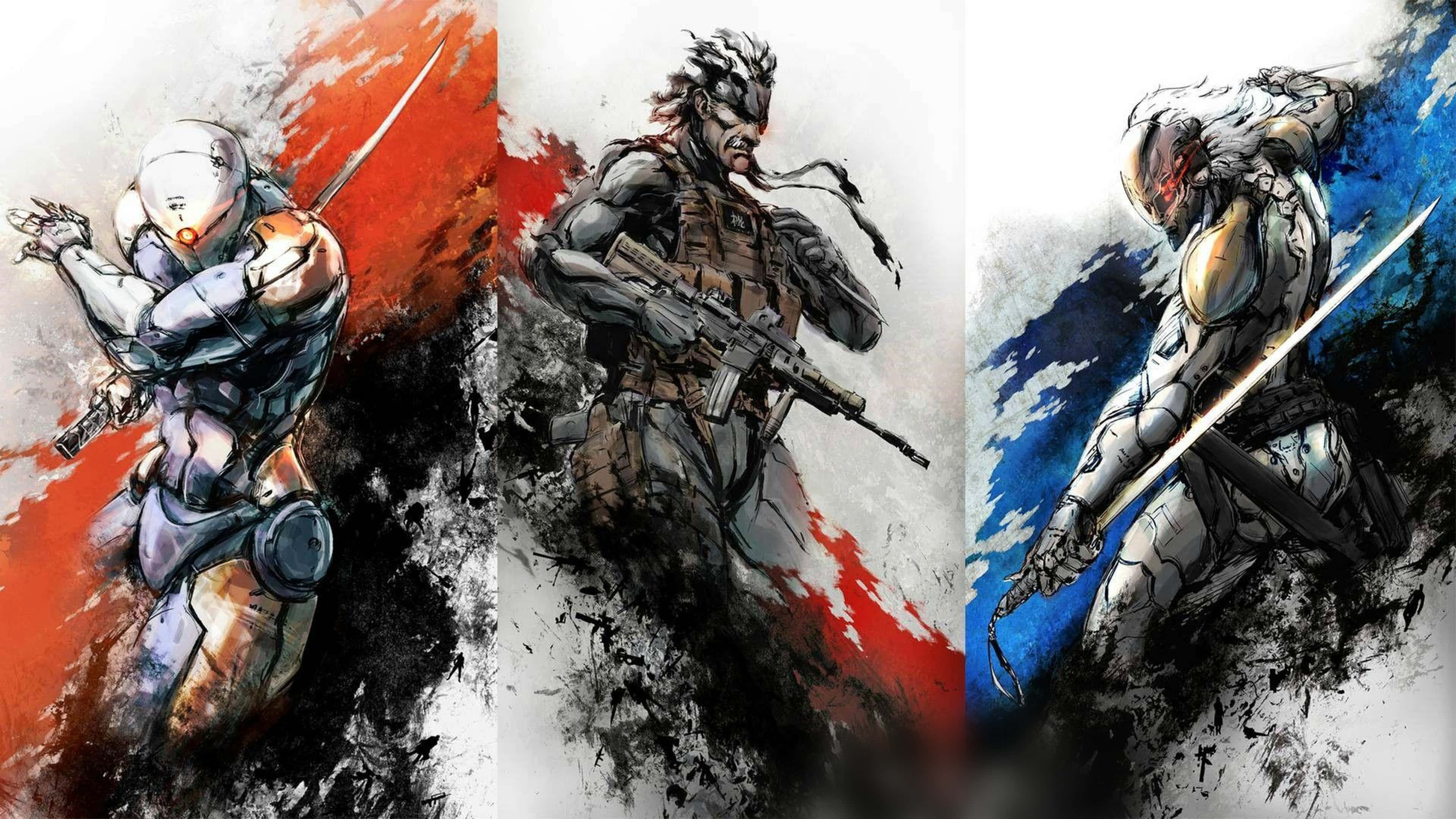 Metal Gear 4K, main characters, armored warriors, 4K Desktop Wallpaper
