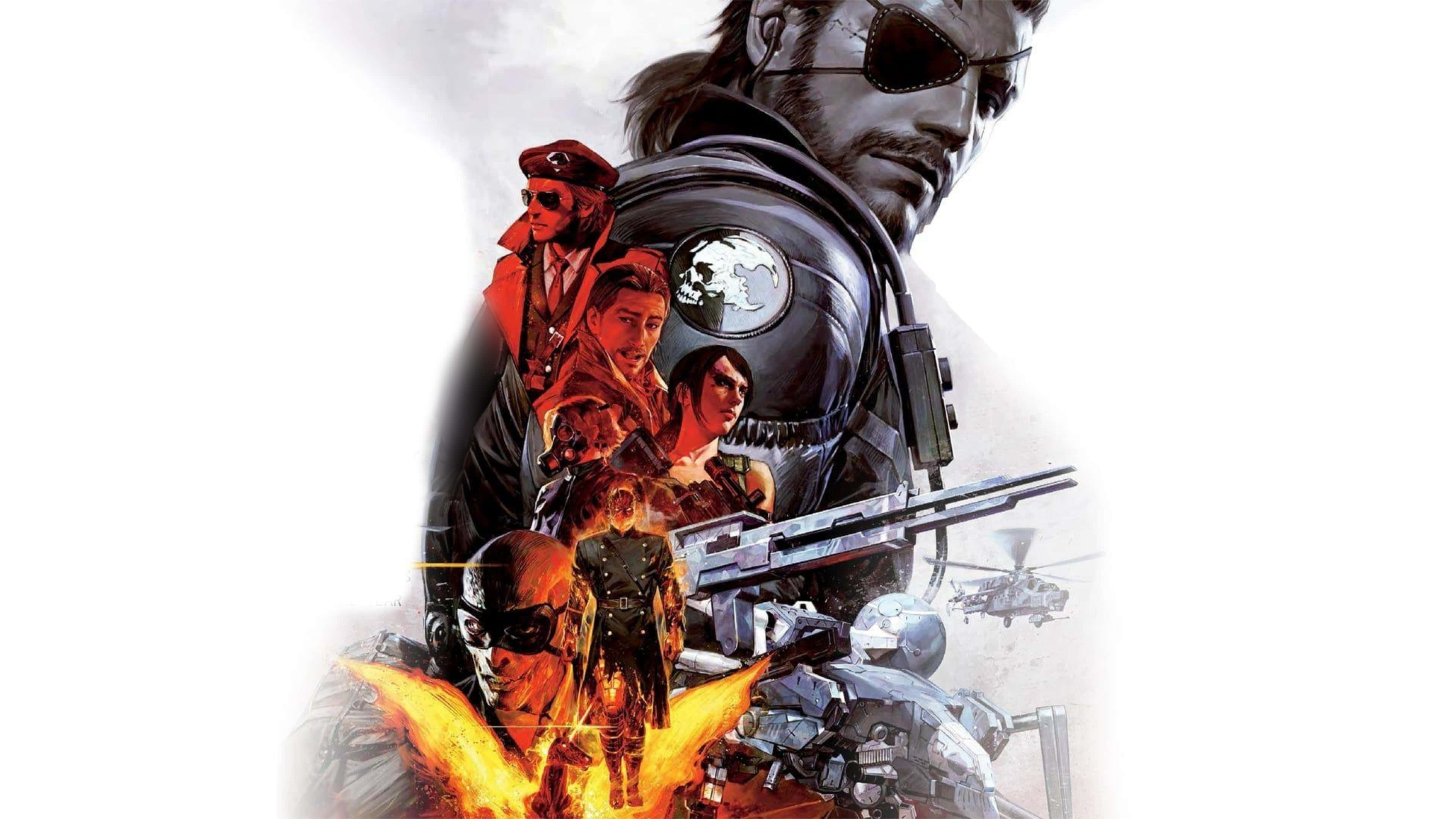 Metal Gear Solid, anime-style, armed characters, 4K Desktop Wallpaper