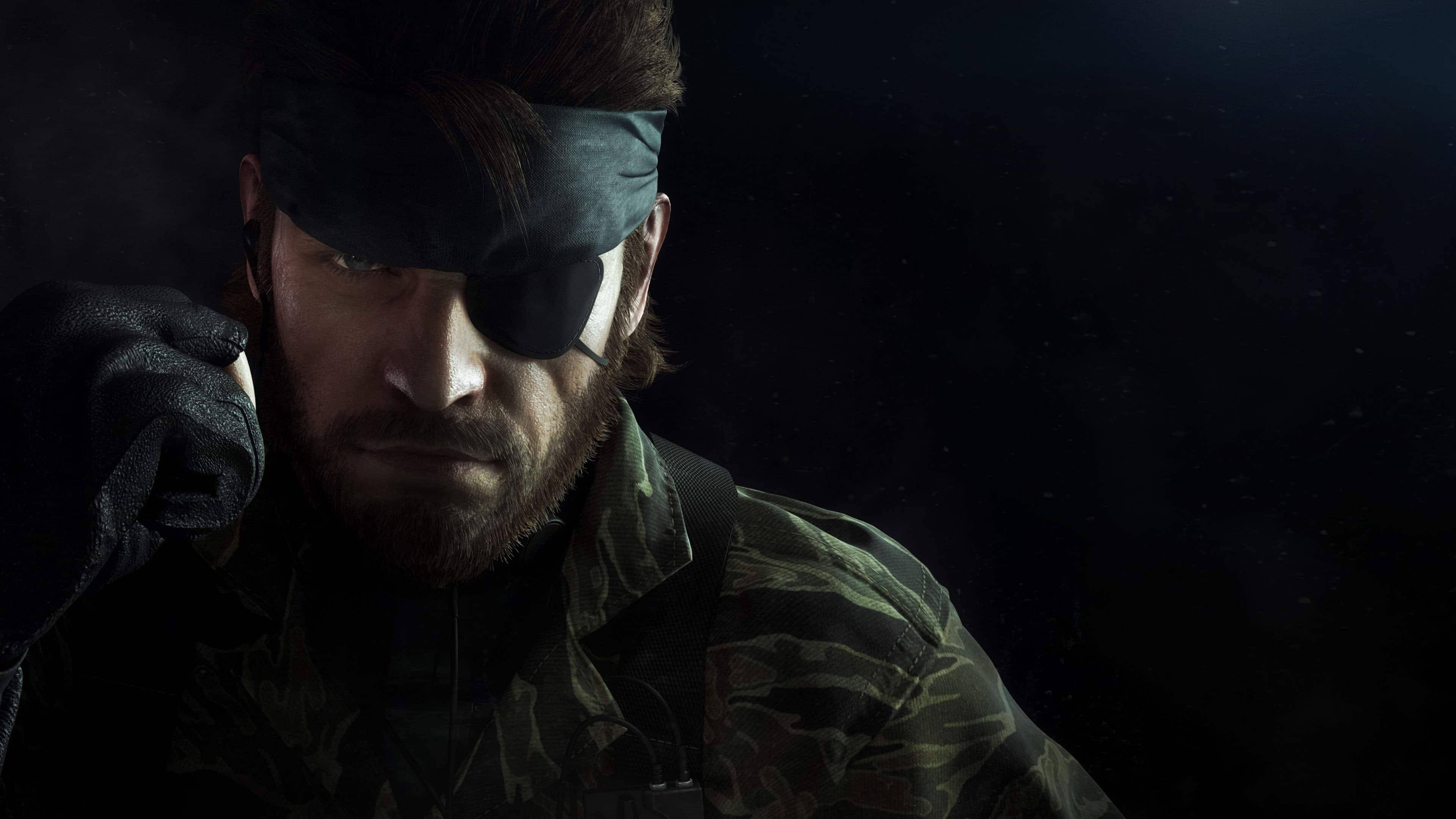 Metal Gear Solid, bearded soldier, eyepatch, 4K Desktop Wallpaper