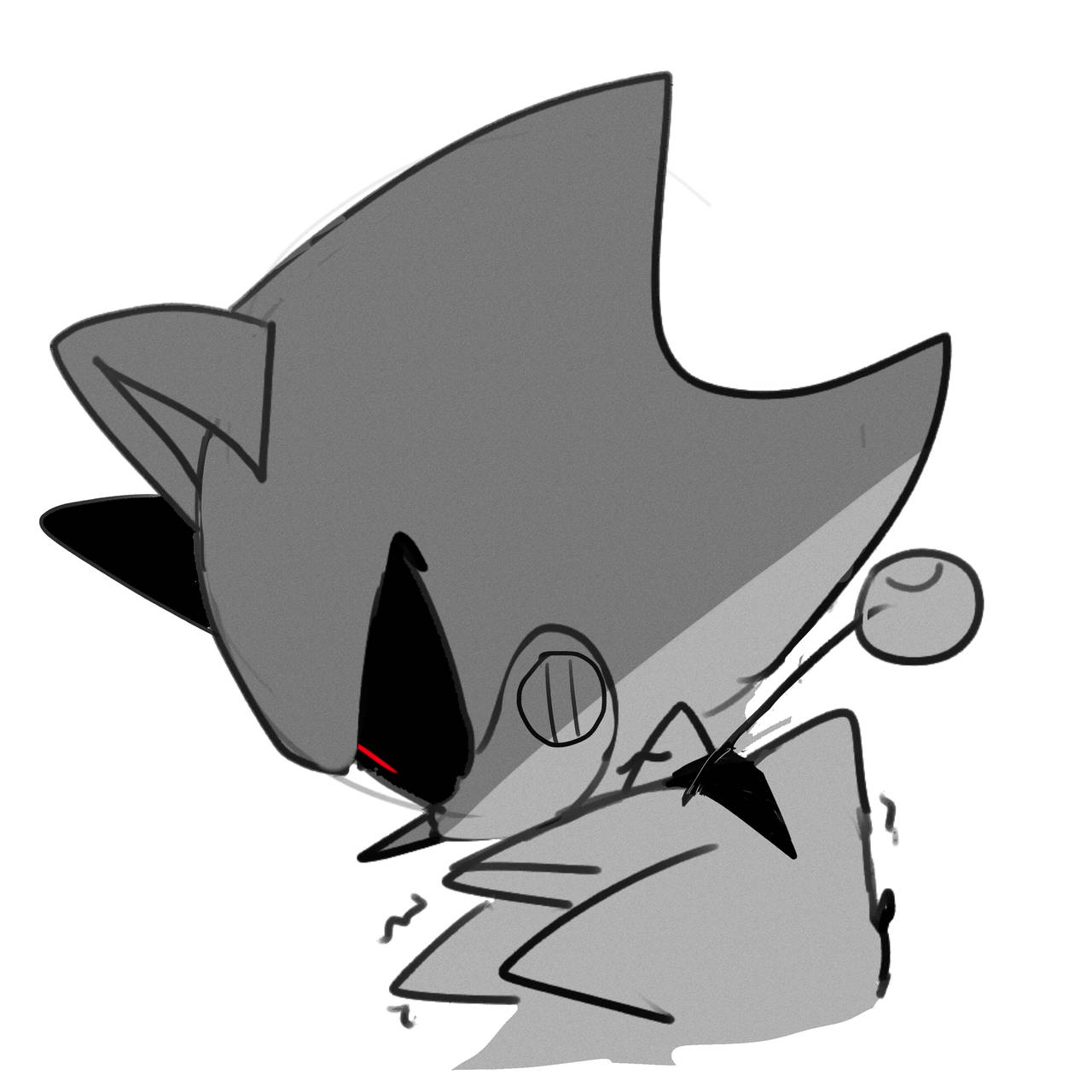 Metal Sonic, grey, red eyes, HD Desktop Wallpaper