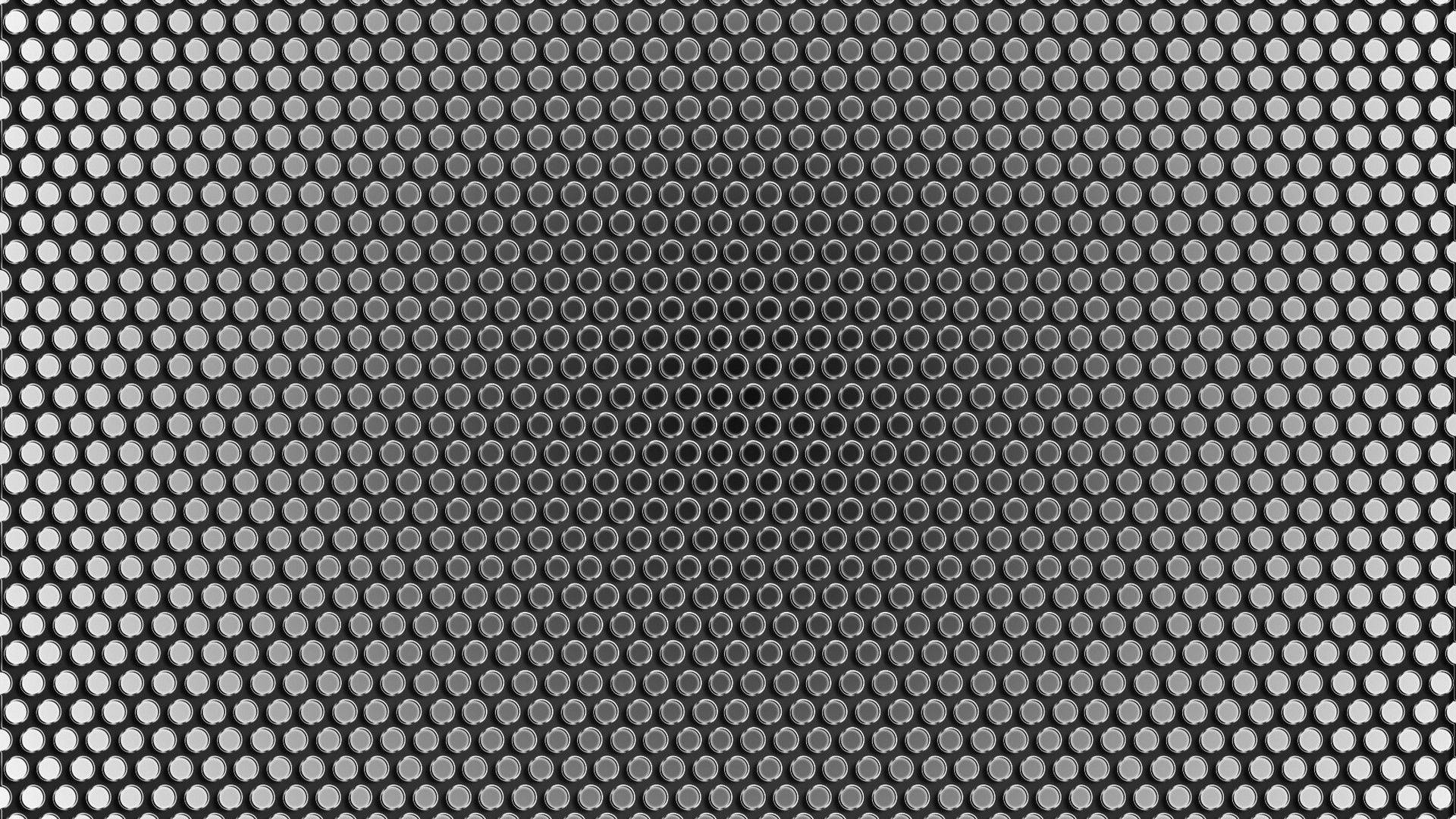 metal texture mesh, monochrome pattern, circular holes, Full HD Desktop Wallpaper
