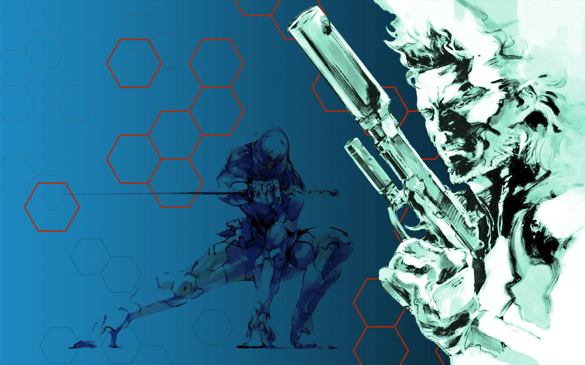 Metal Gear Solid, anime warrior, wild hair, Full HD Desktop Wallpaper