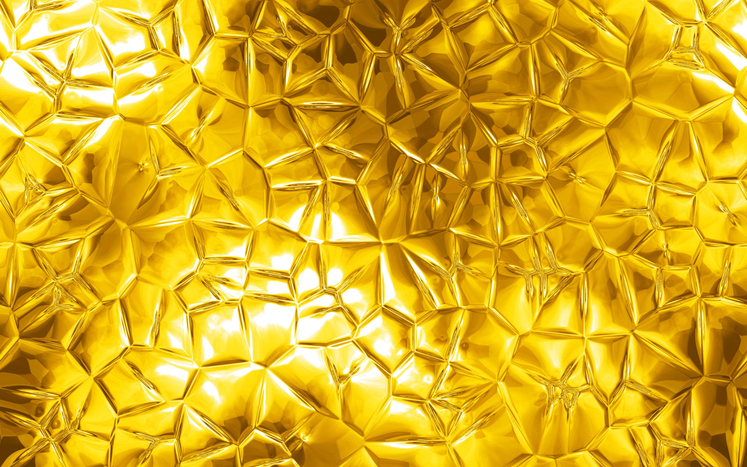 plain gold textured metal sheet, radiant golden surface, intricate geometric facets, 2K Desktop Wallpaper