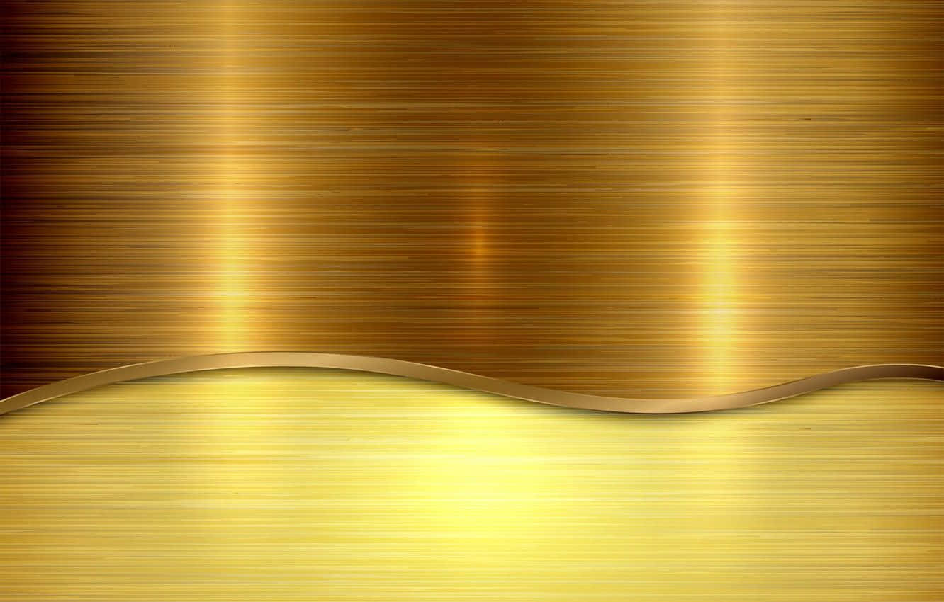 Metallic Gold, golden brushed metal, horizontal lines, HD Desktop Wallpaper