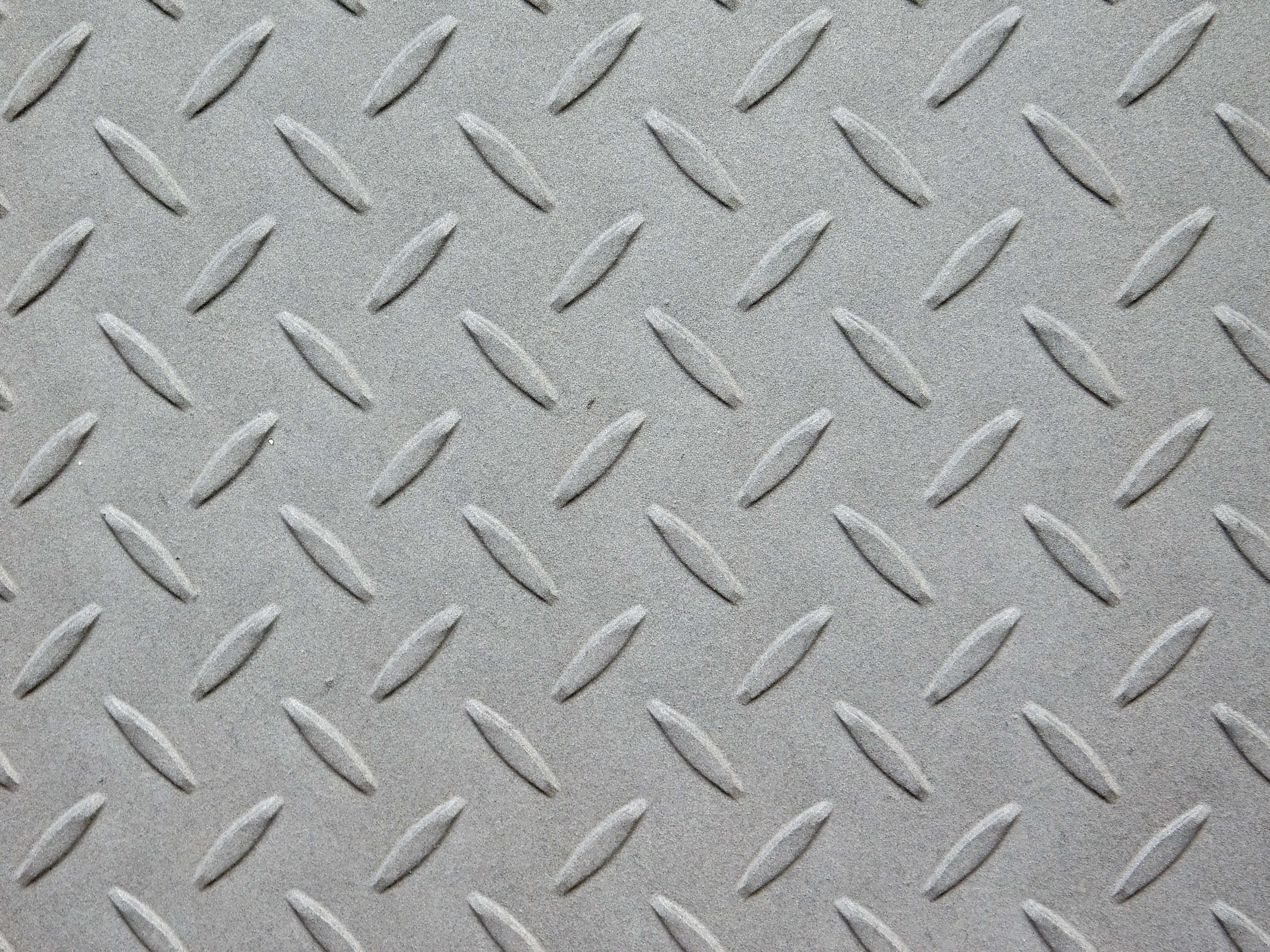 gray diamond plate metal, raised rhombus patterns, subtle shadows, 4K Desktop Wallpaper
