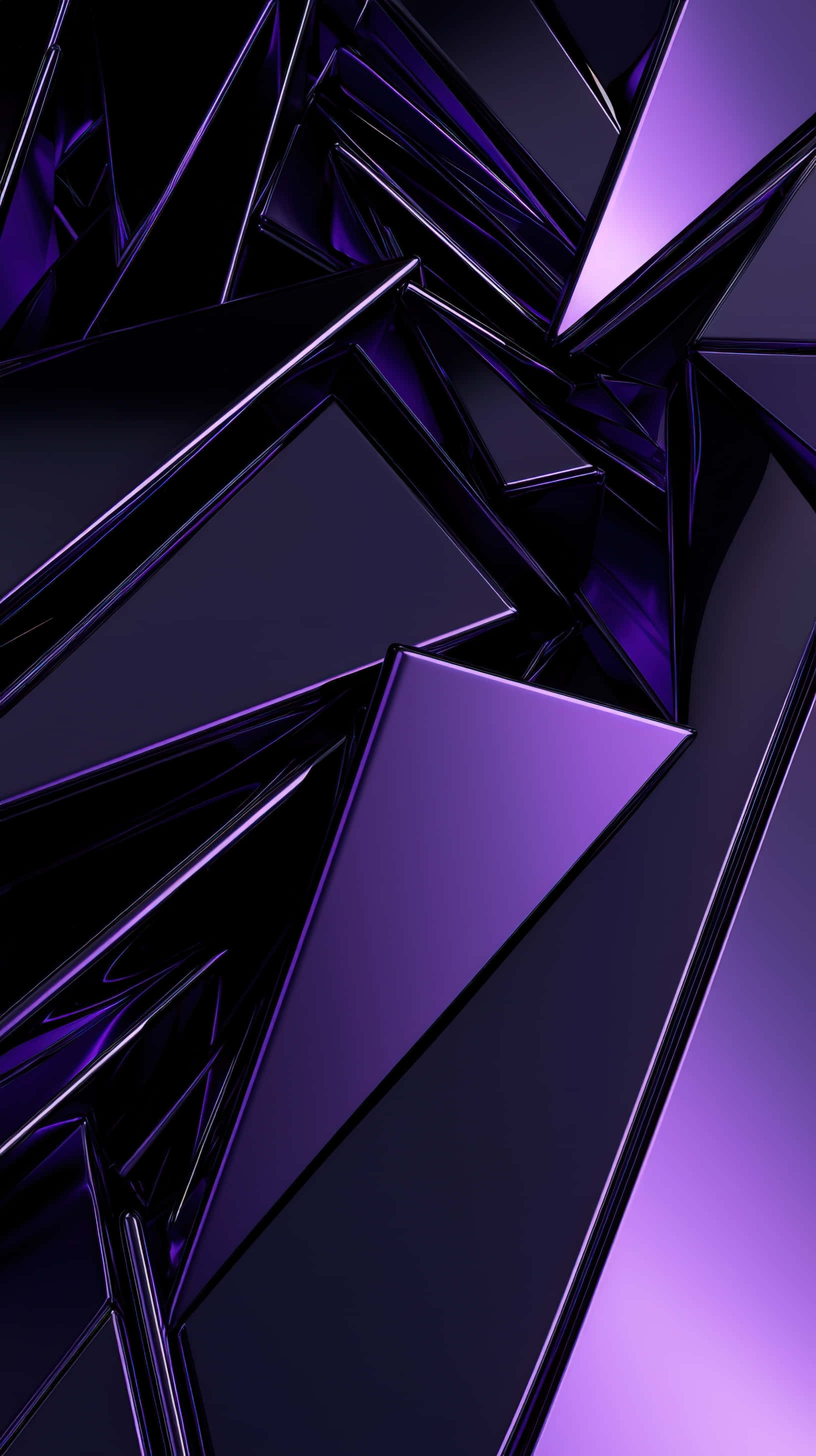 futuristic 3d abstract background, deep purple, black metallic, 2K Phone Wallpaper