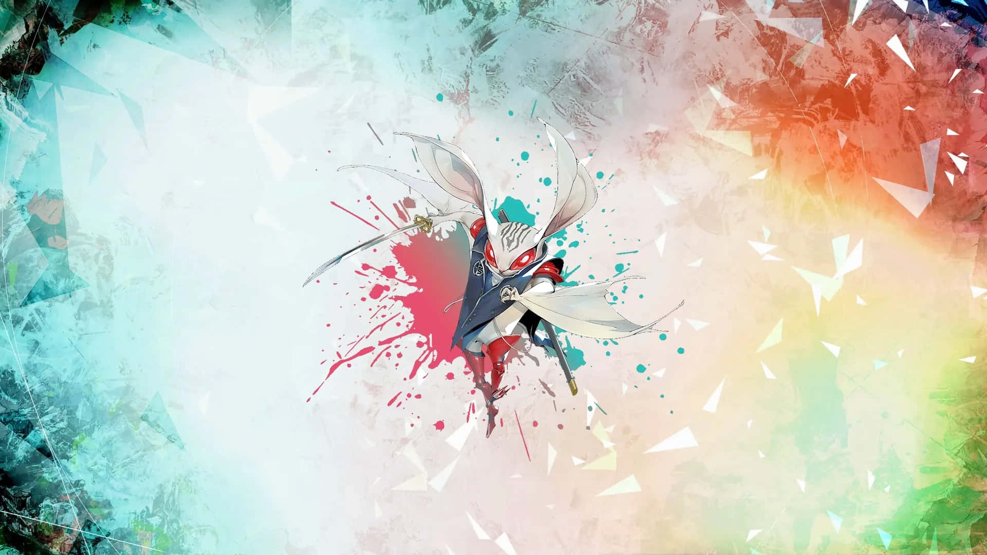 Metaphor Refantazio, anime-style rabbit warrior, swords, Full HD Desktop Wallpaper