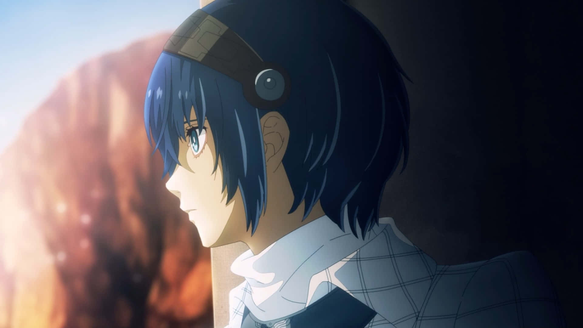 Metaphor Refantazio, blue-haired anime character, checkered shirt, Full HD Desktop Wallpaper