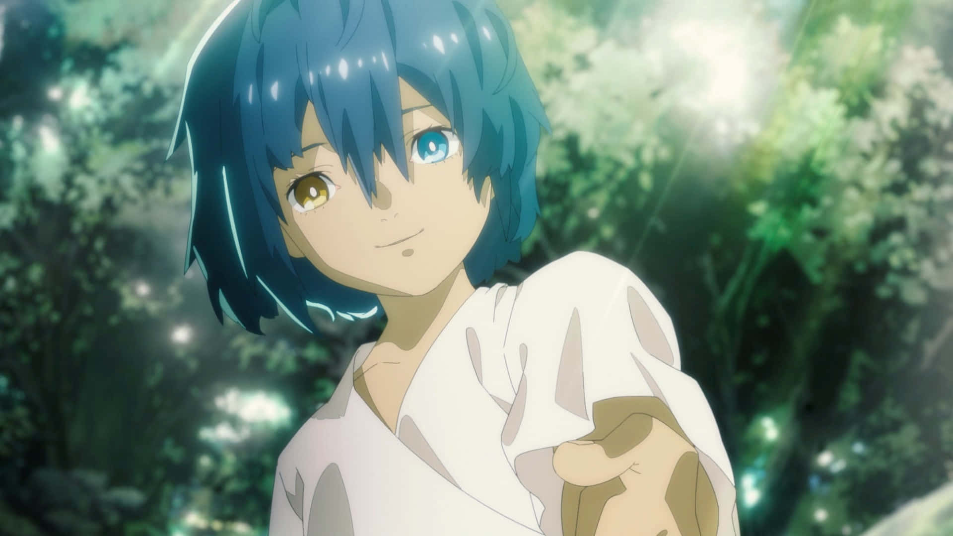 Metaphor Refantazio, blue-haired anime girl, heterochromatic eyes, Full HD Desktop Wallpaper