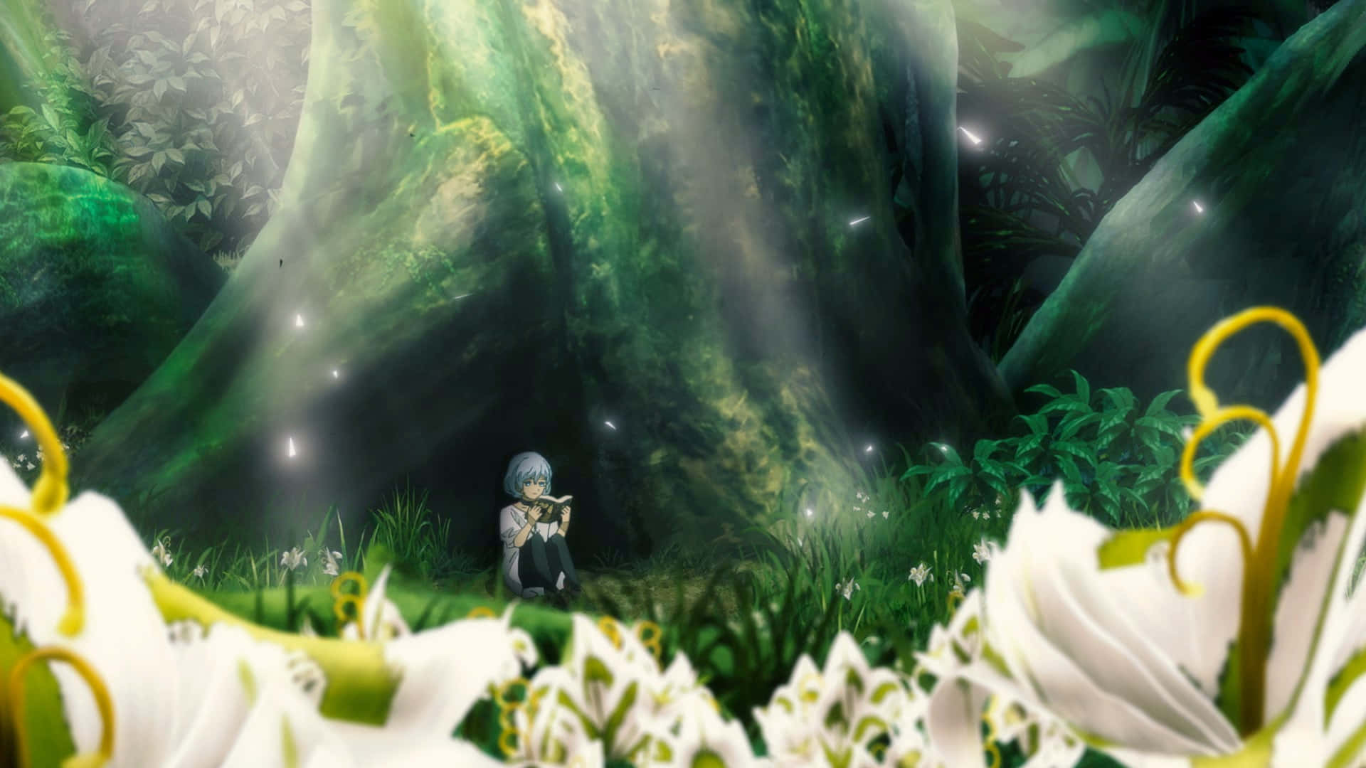 Metaphor Refantazio, forest, mossy tree, Full HD Desktop Wallpaper