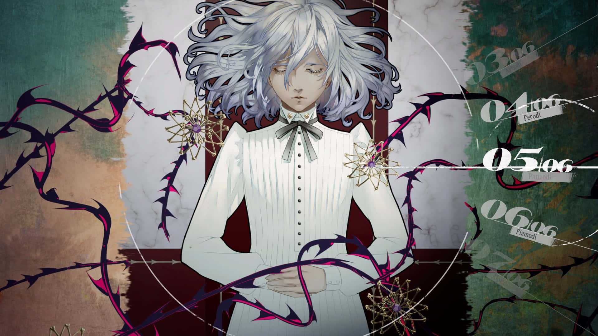 Metaphor Refantazio, anime girl, silver hair, Full HD Desktop Wallpaper