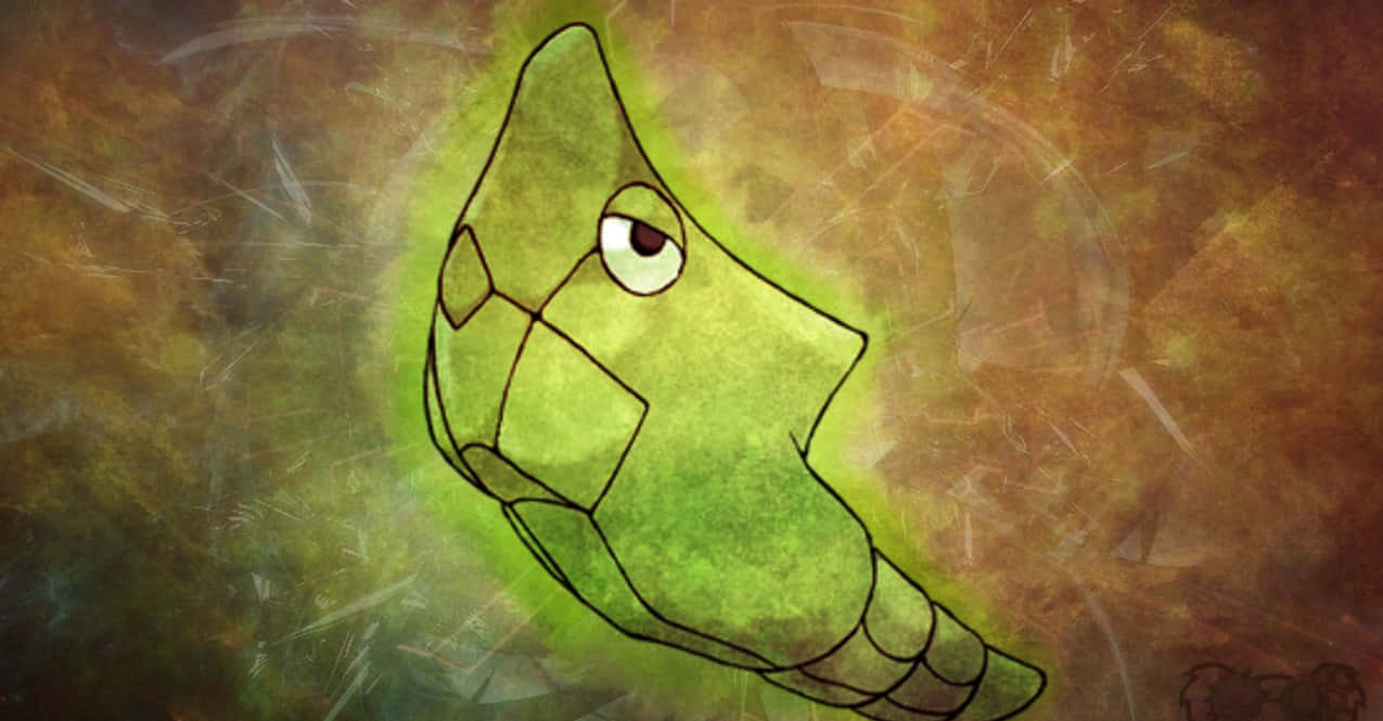 Metapod, brown, green cartoon snake, SD Desktop Wallpaper
