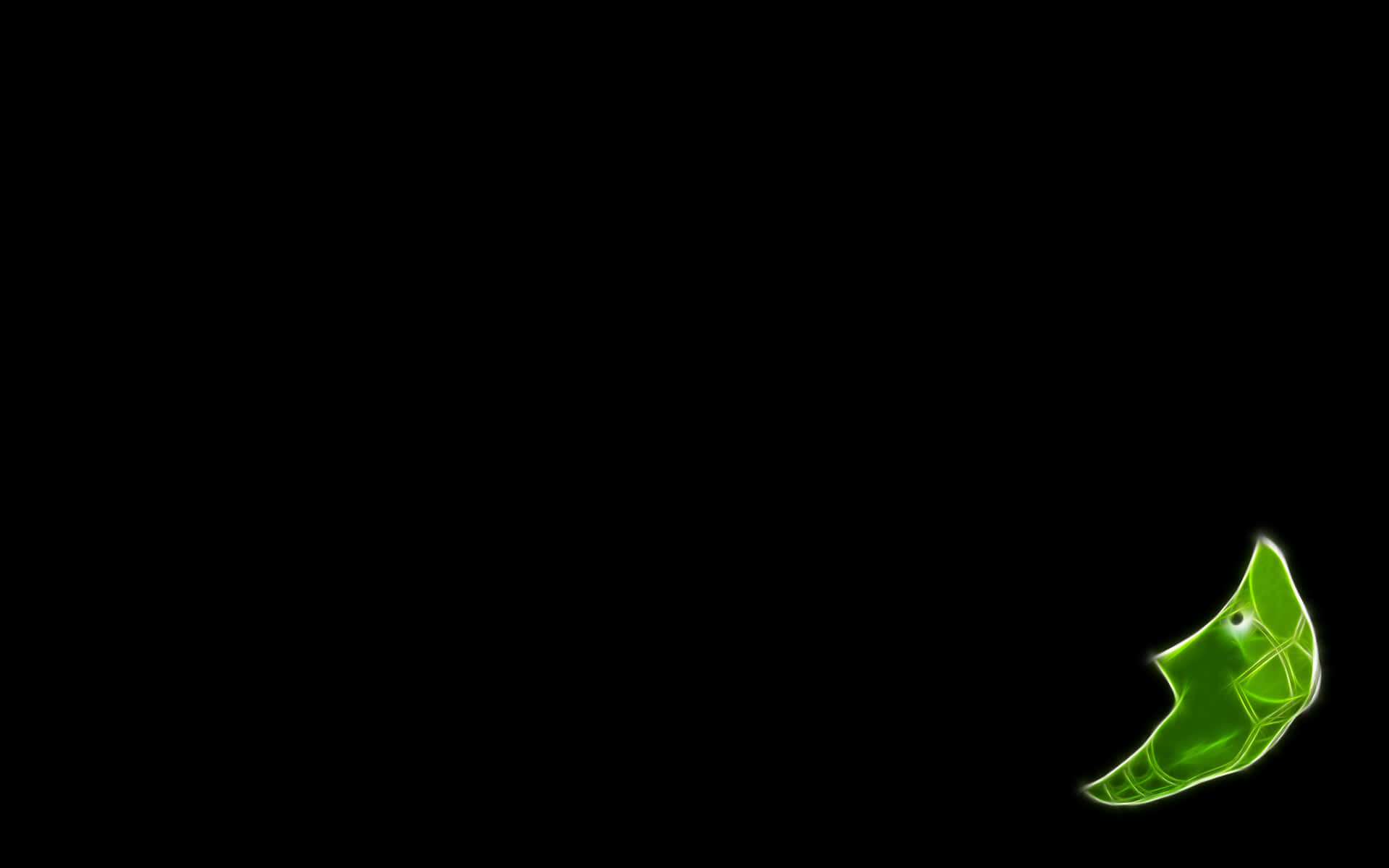 Metapod, black aesthetic, glowing green, Full HD Desktop Wallpaper